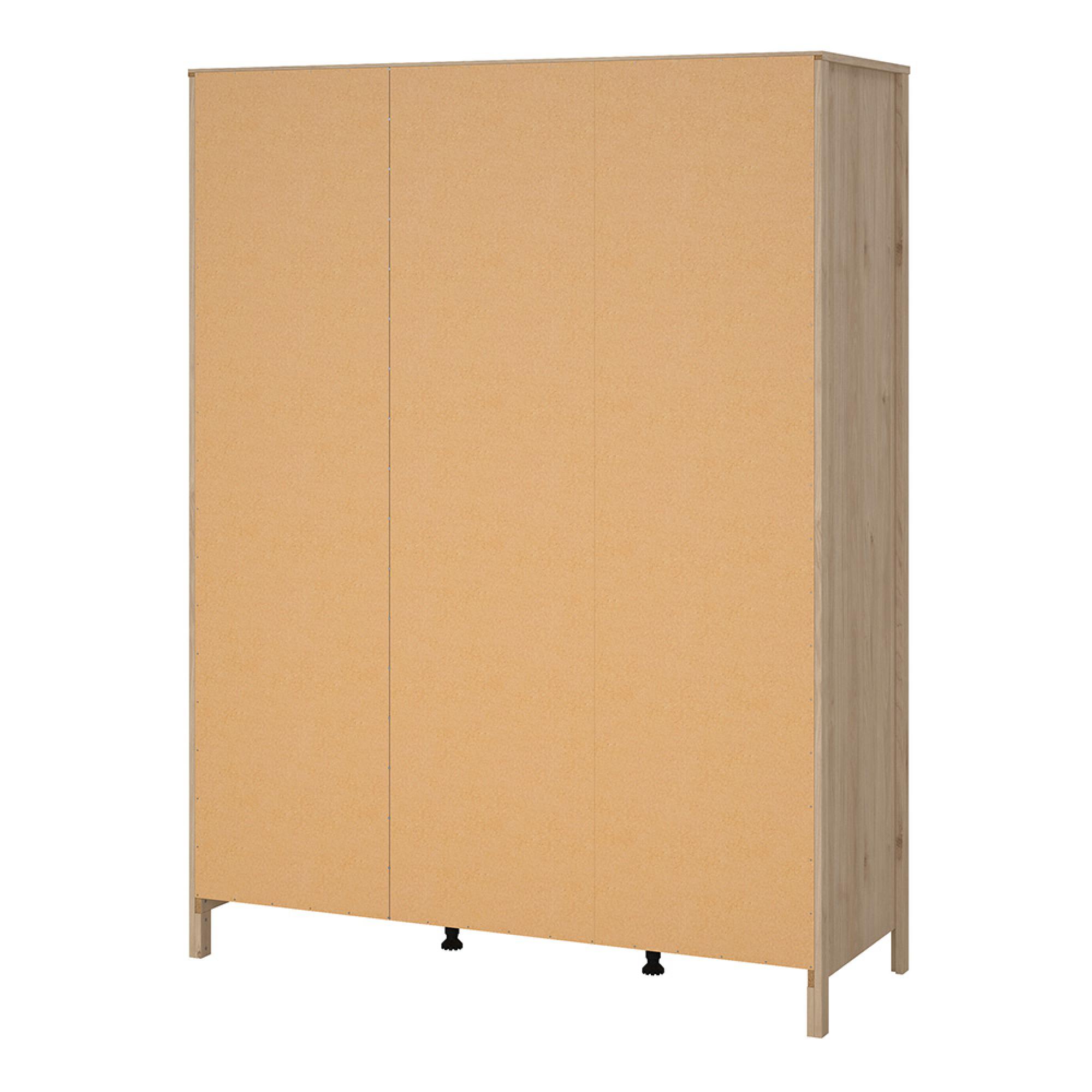 Madrid Wardrobe - 3 Door - Jackson Hickory Oak