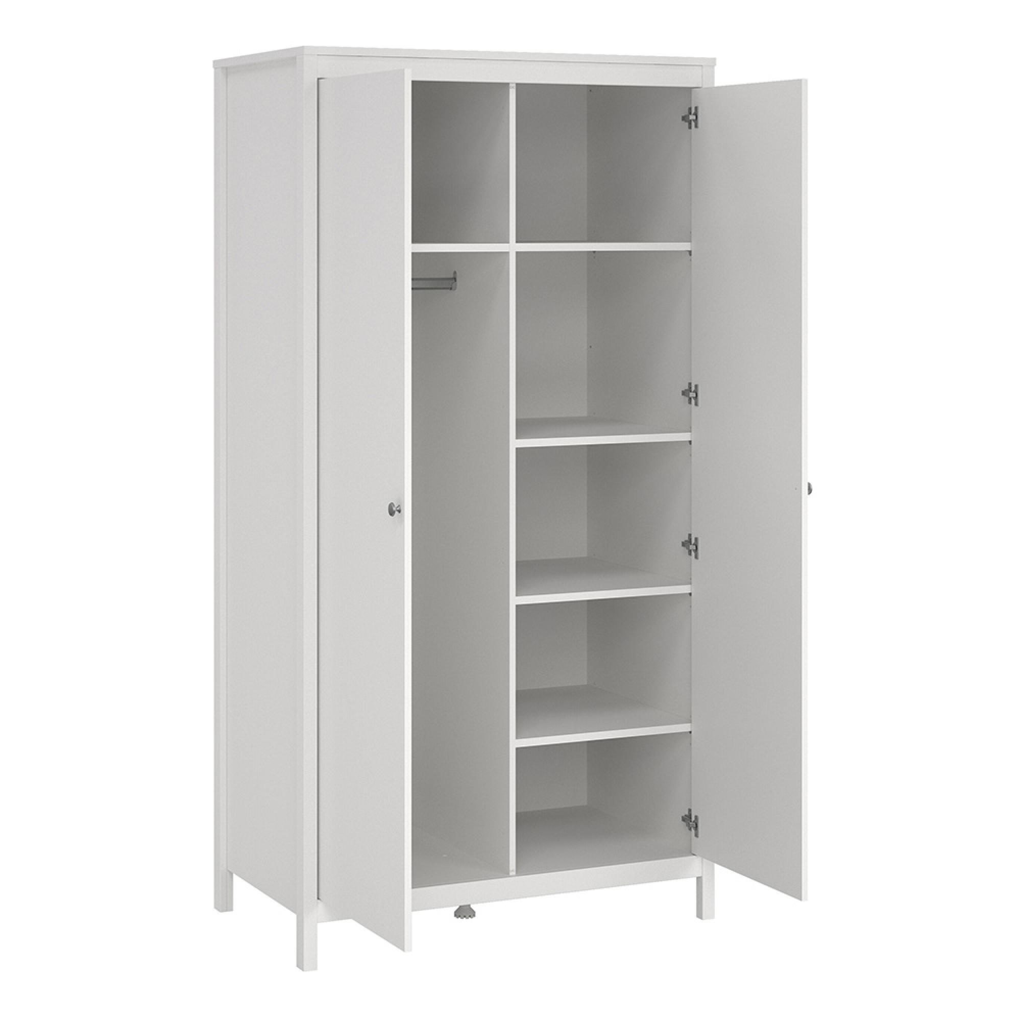 Madrid Wardrobe - 2 Door - White