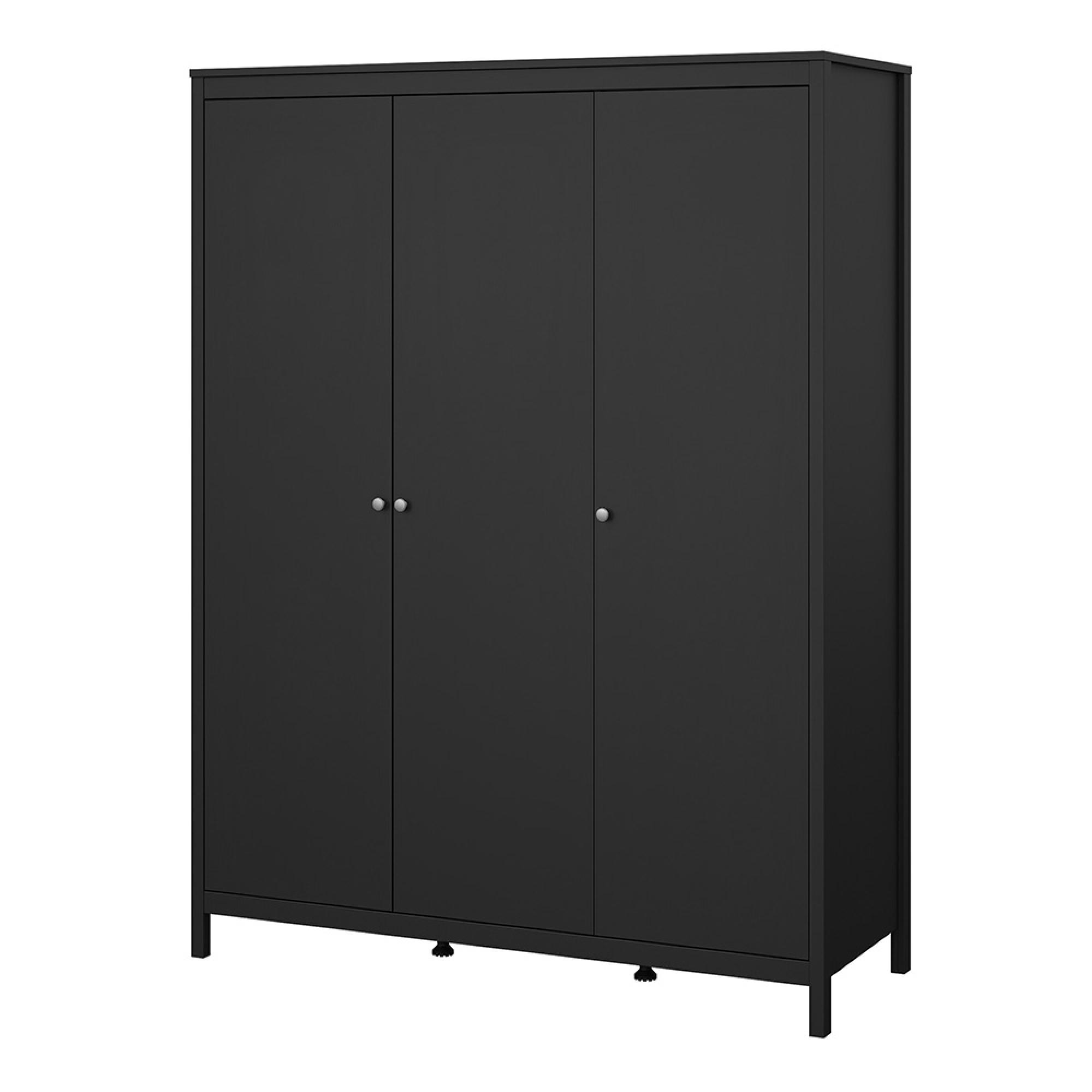 Madrid Wardrobe - 3 Door - Black