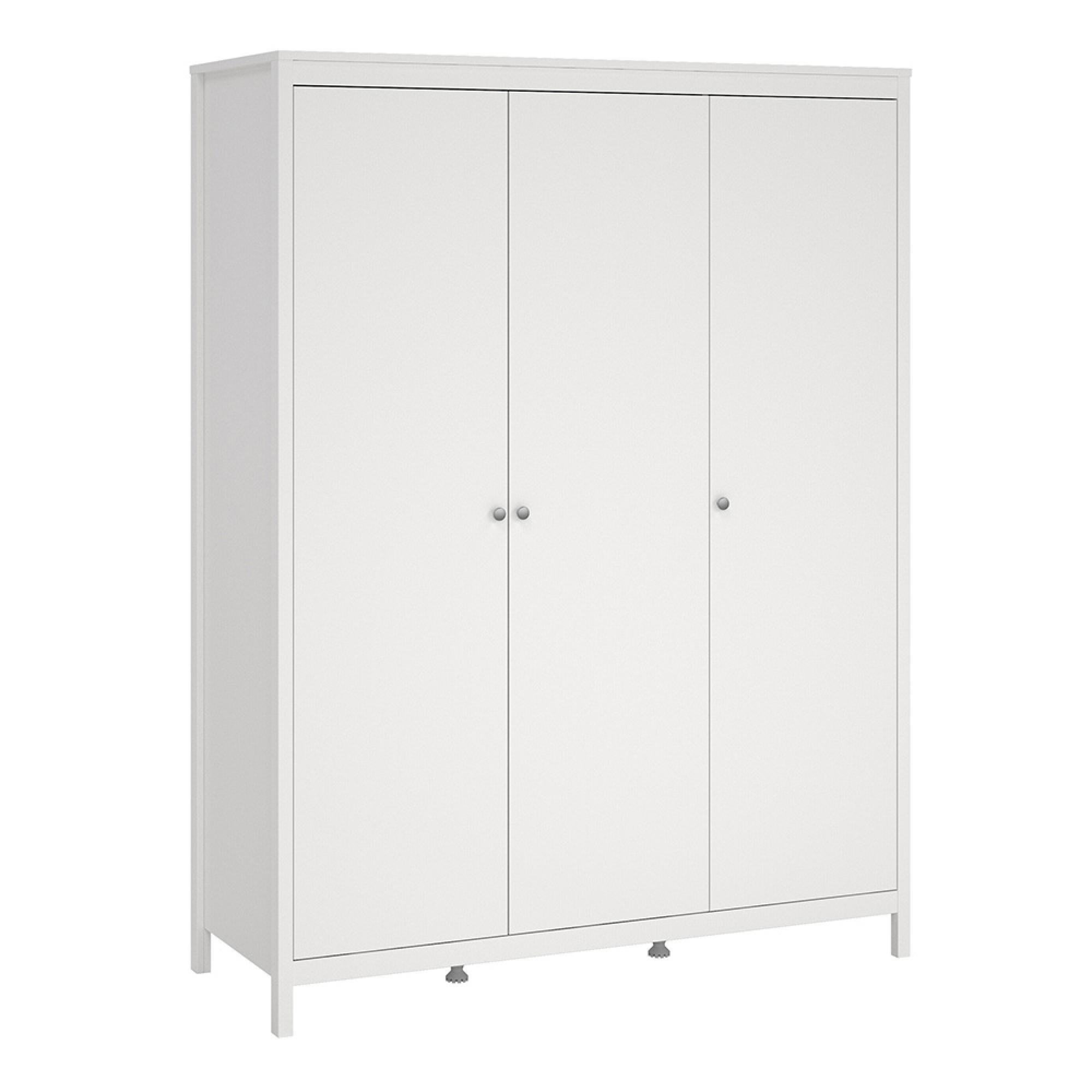 Madrid Wardrobe - 3 Door - White