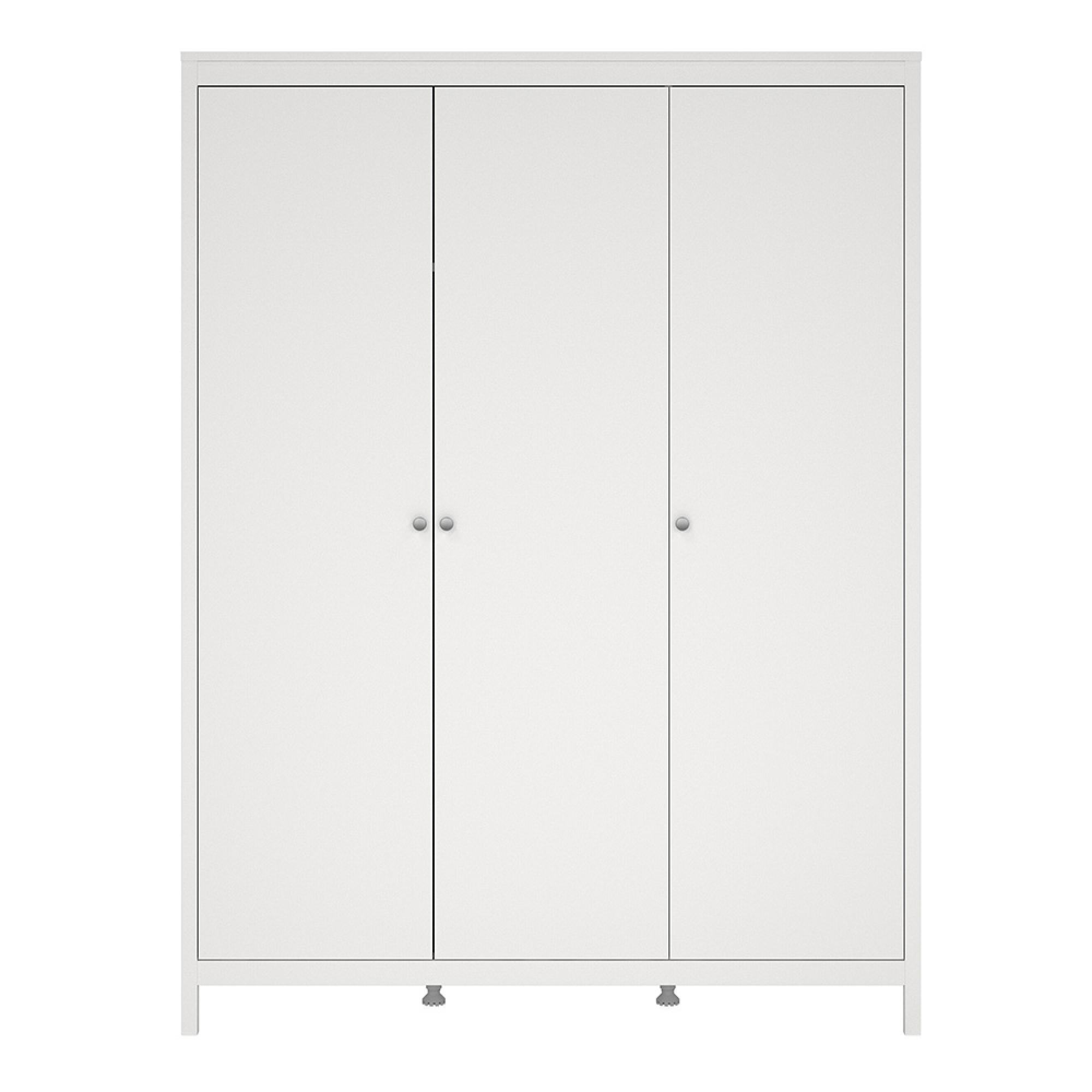 Madrid Wardrobe - 3 Door - White