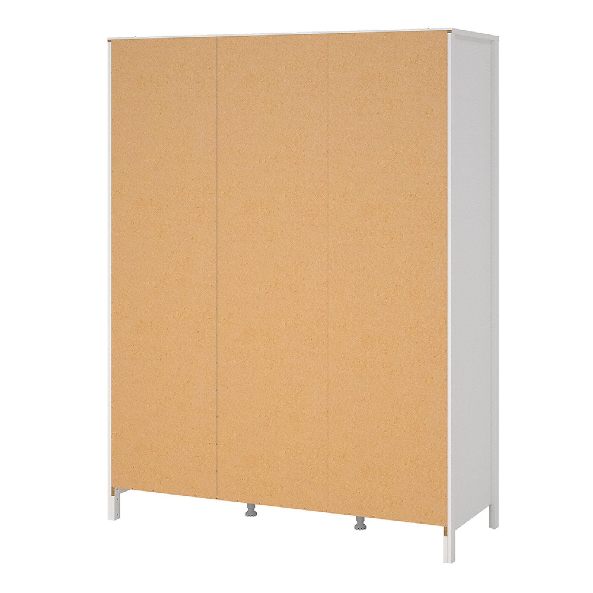 Madrid Wardrobe - 3 Door - White