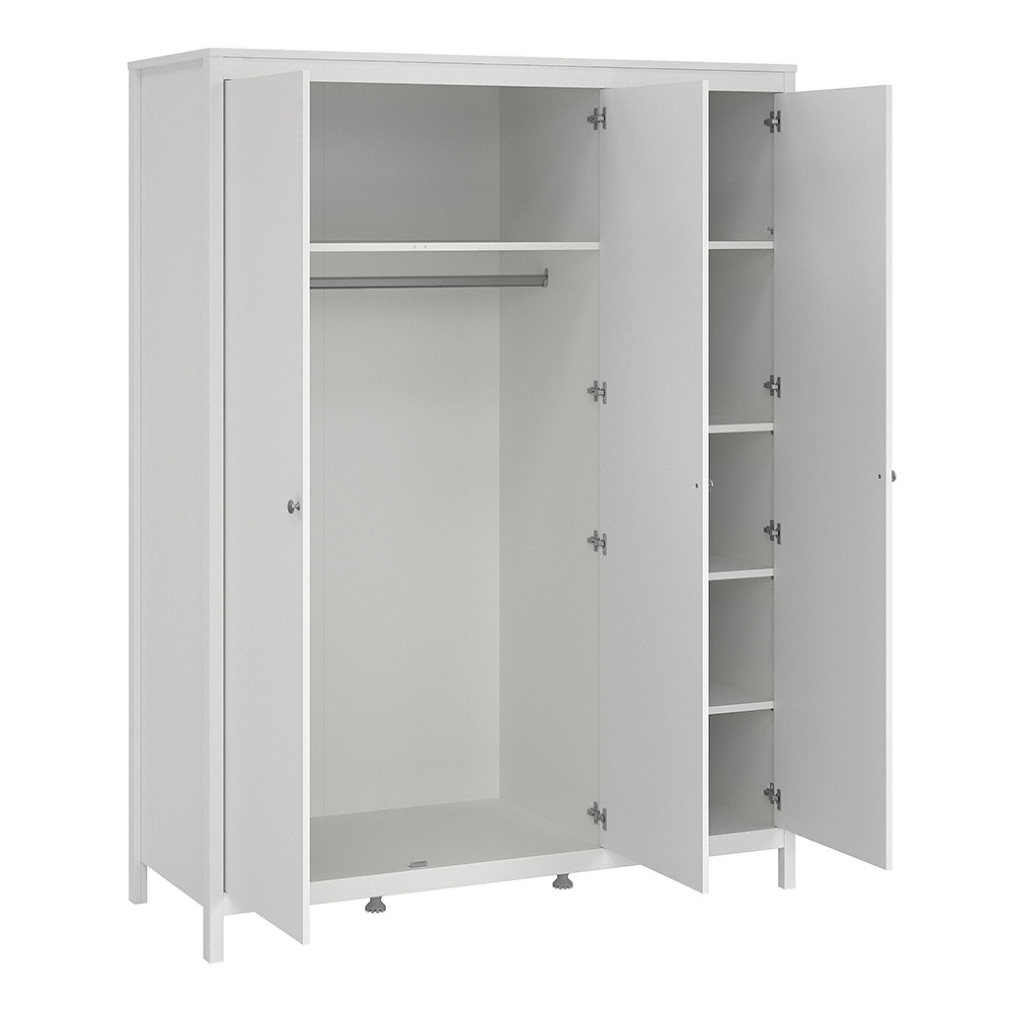 Madrid Wardrobe - 3 Door - White