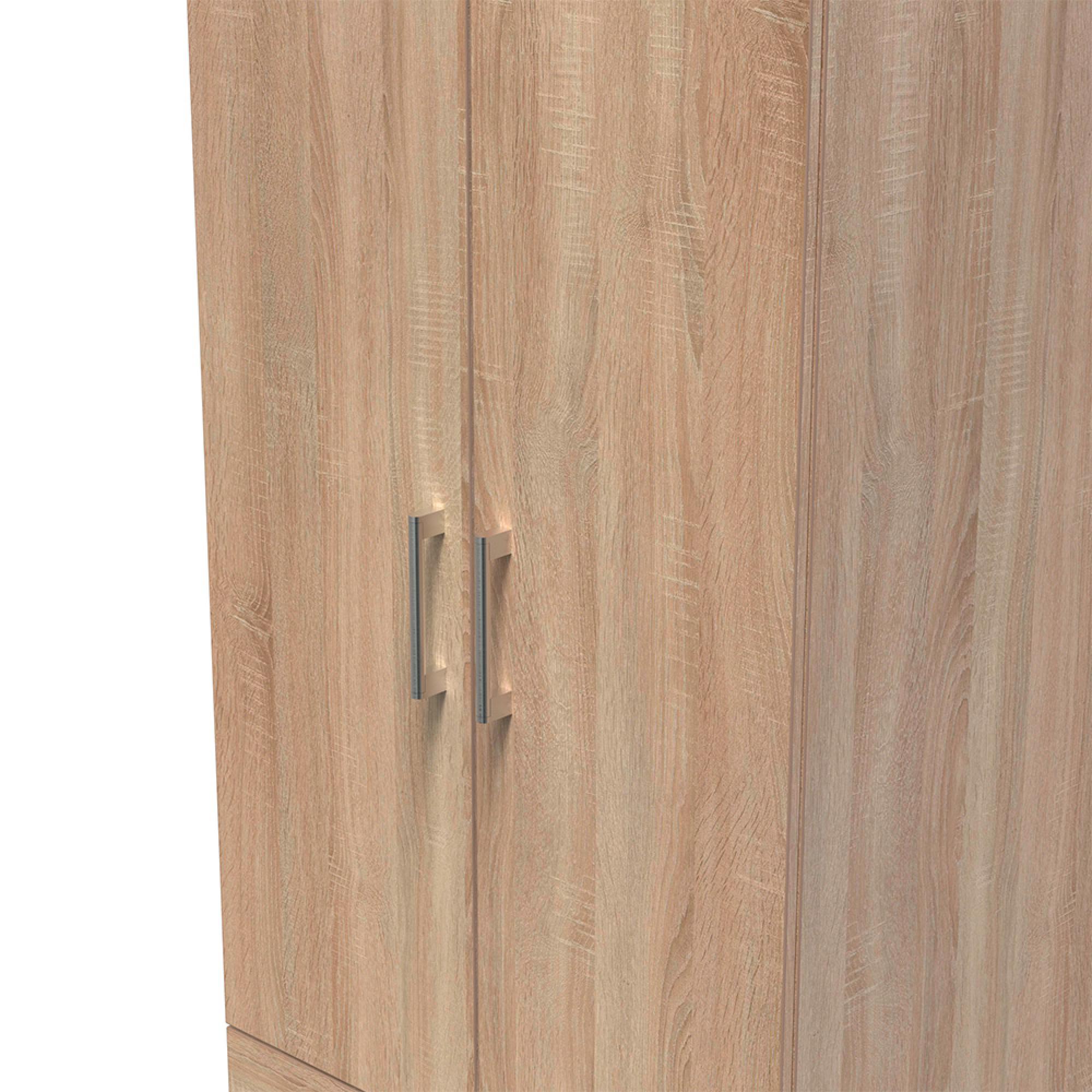 Devon Double Wardrobe - 2 Door - 2 Drawer - Oak