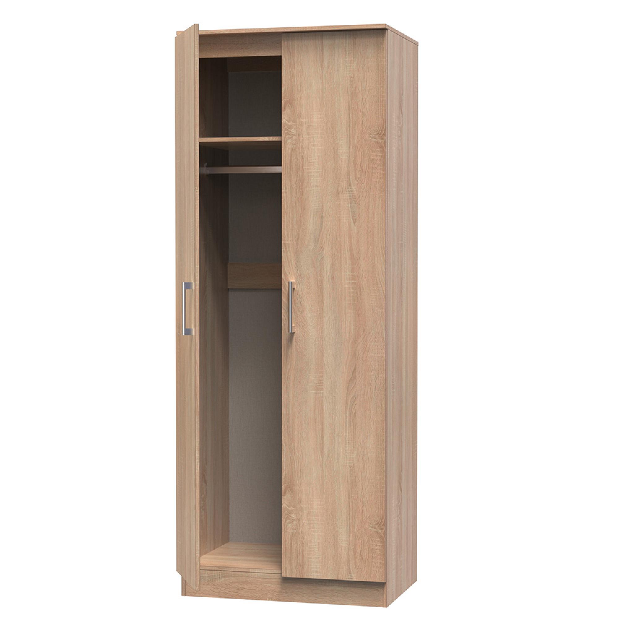 Devon Plain Wardrobe - 2 Door - Oak