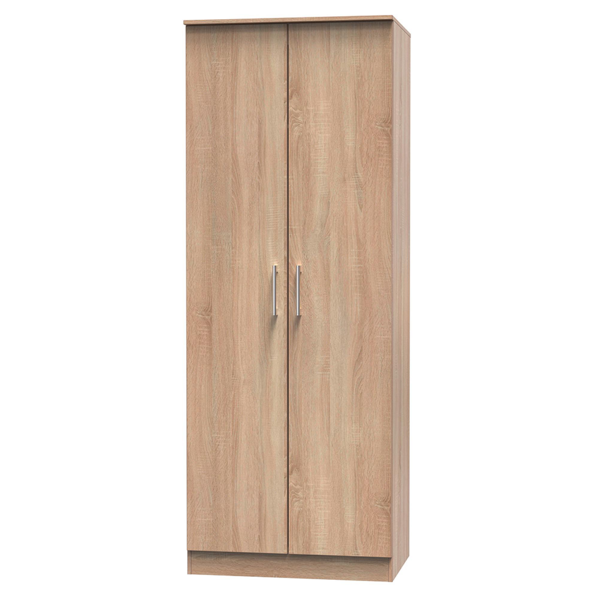 Devon Plain Wardrobe - 2 Door - Oak