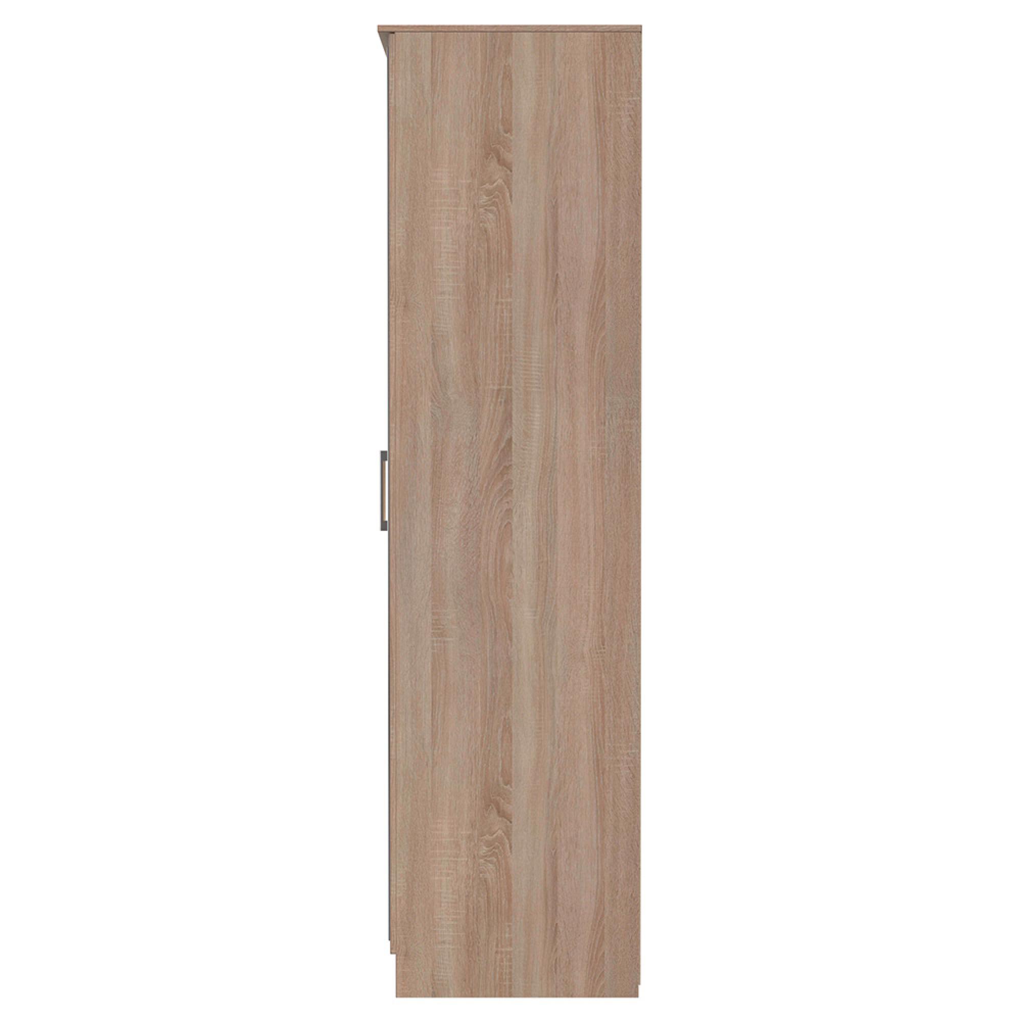 Devon Tall Wardrobe - 2 Door - 1 Mirror - Oak