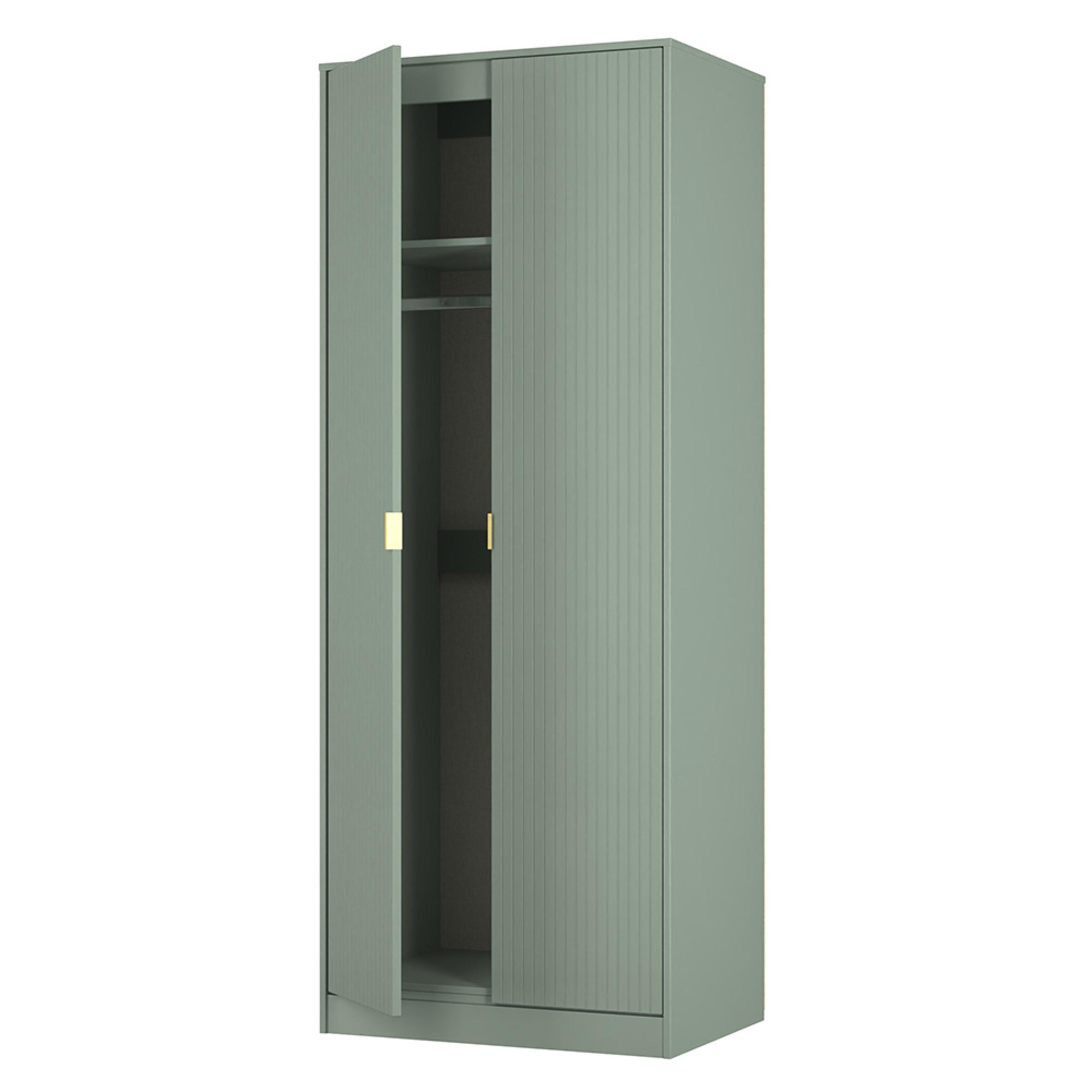 Nashville Wardrobe - 2 Door - Plain - Tall - Green
