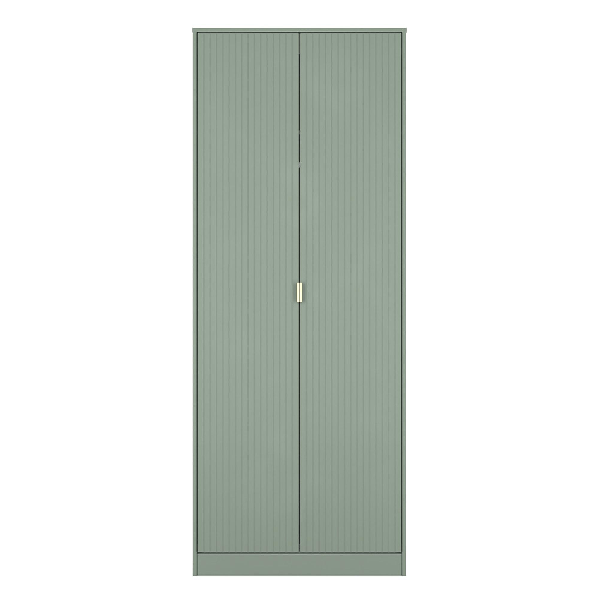 Nashville Wardrobe - 2 Door - Plain - Tall - Green