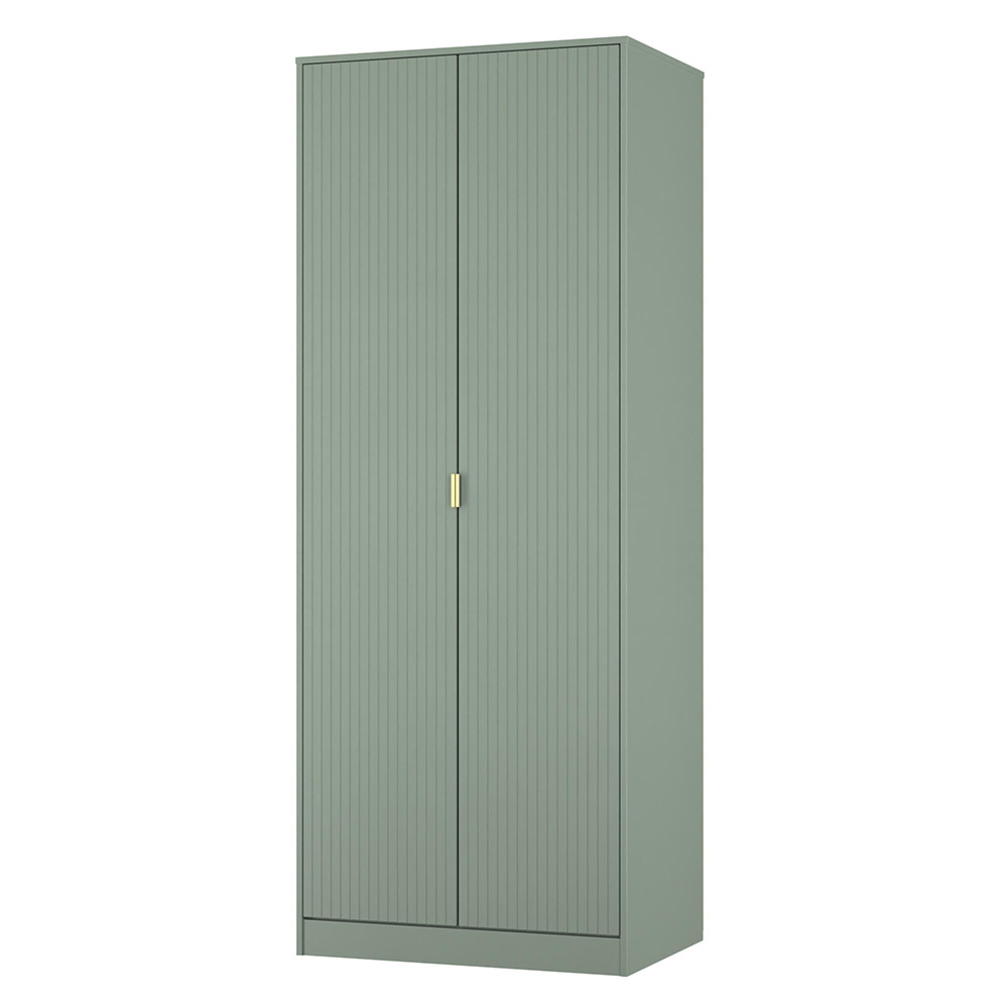 Nashville Wardrobe - 2 Door - Plain - Tall - Green