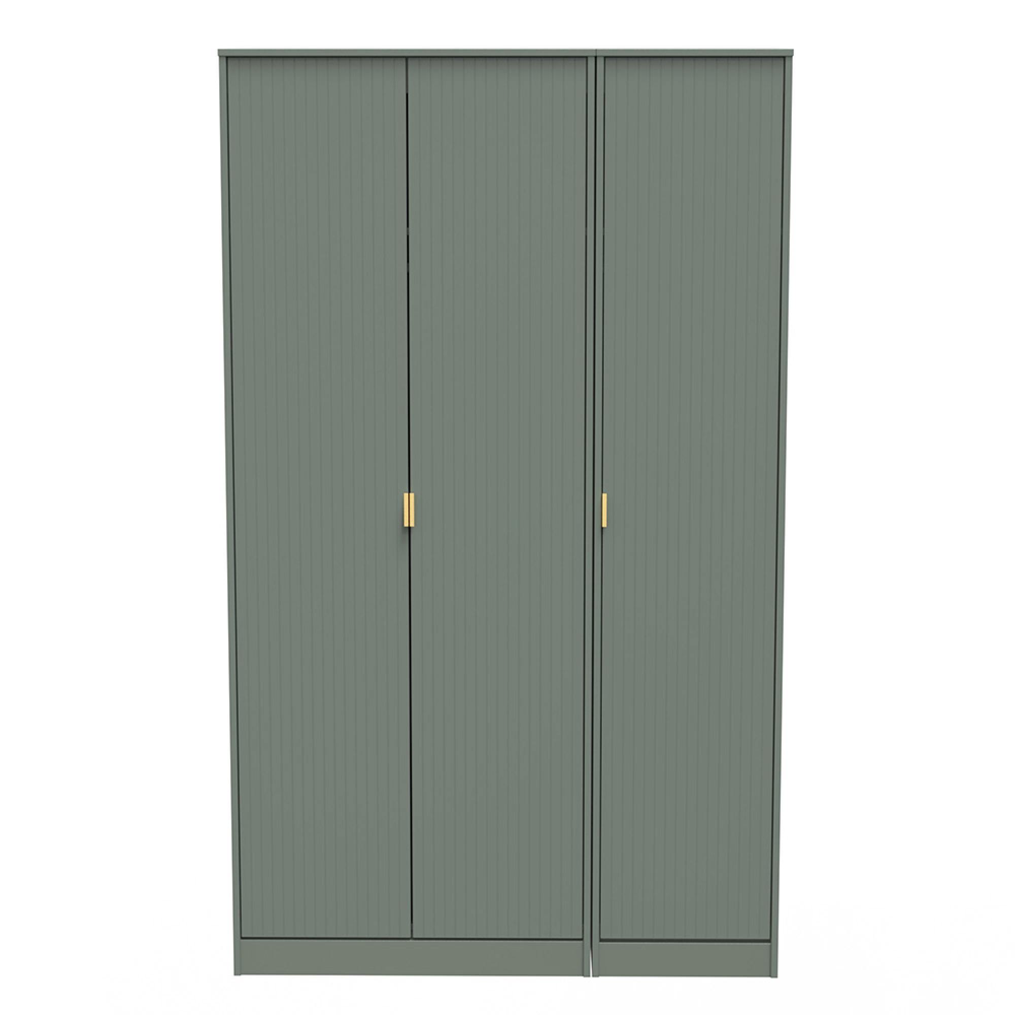 Nashville Wardrobe - 3 Door - Tall - Triple - Green