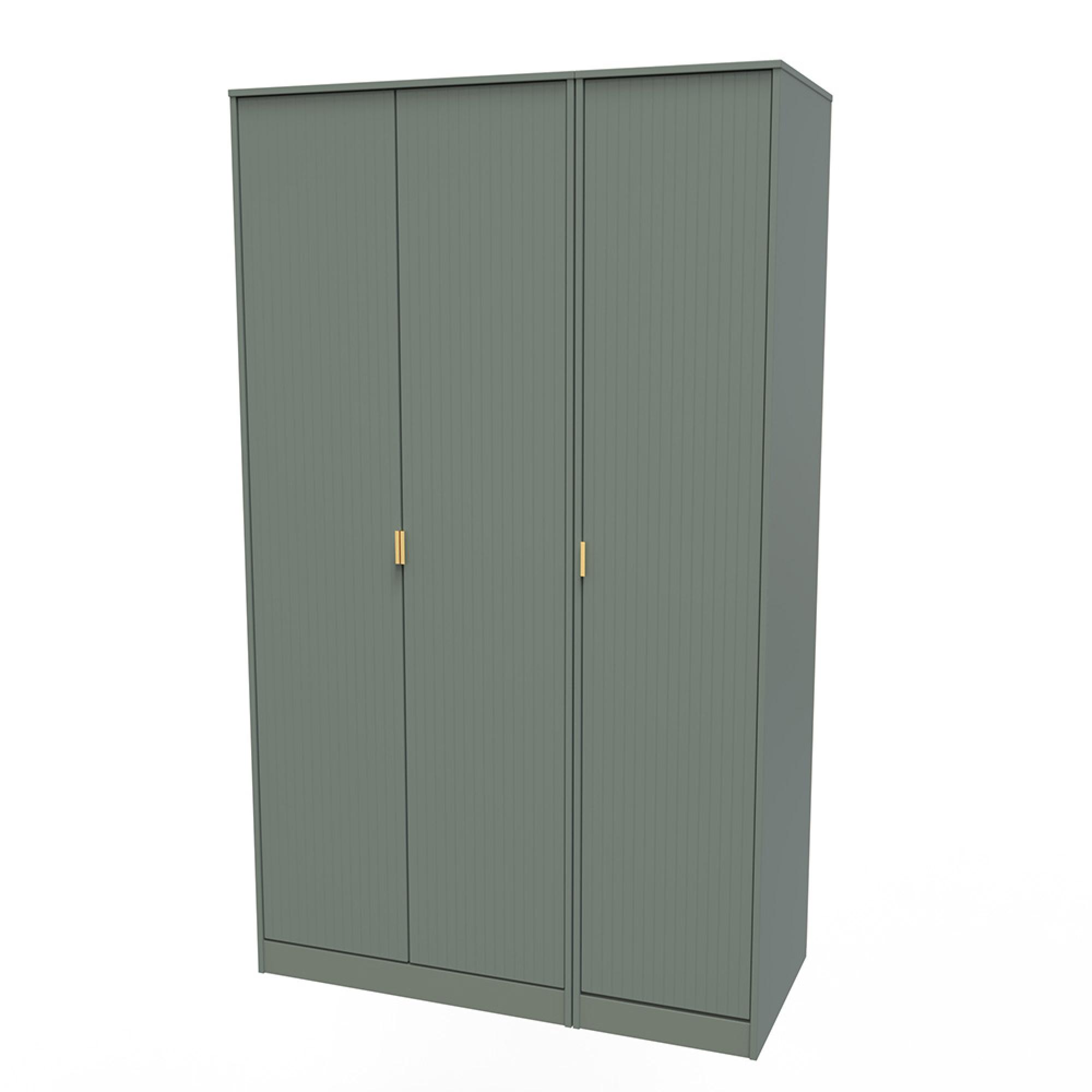 Nashville Wardrobe - 3 Door - Tall - Triple - Green