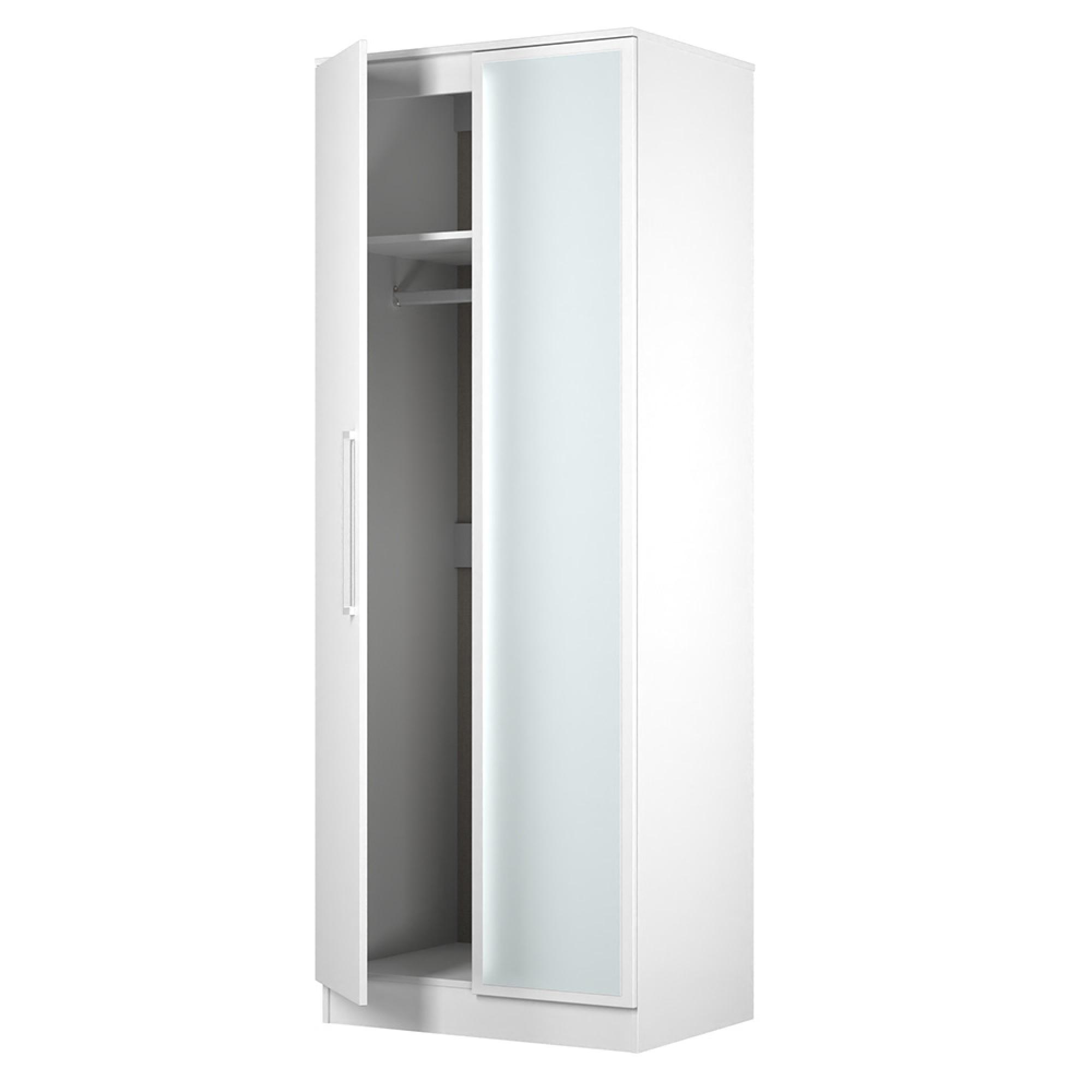 Worcester Wardrobe - 2 Door - 1 Mirror - Tall - White