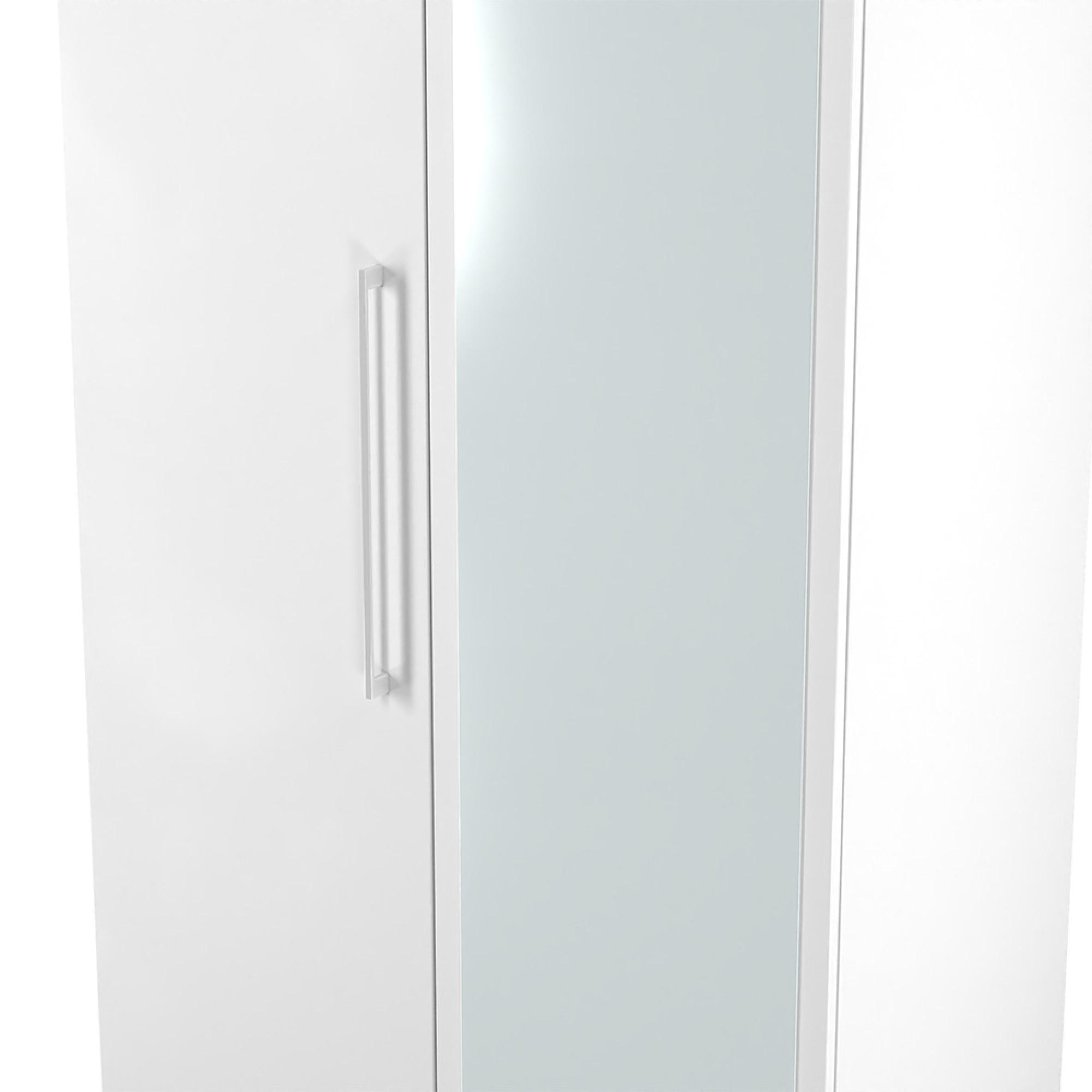 Worcester Wardrobe - 2 Door - 1 Mirror - Tall - White