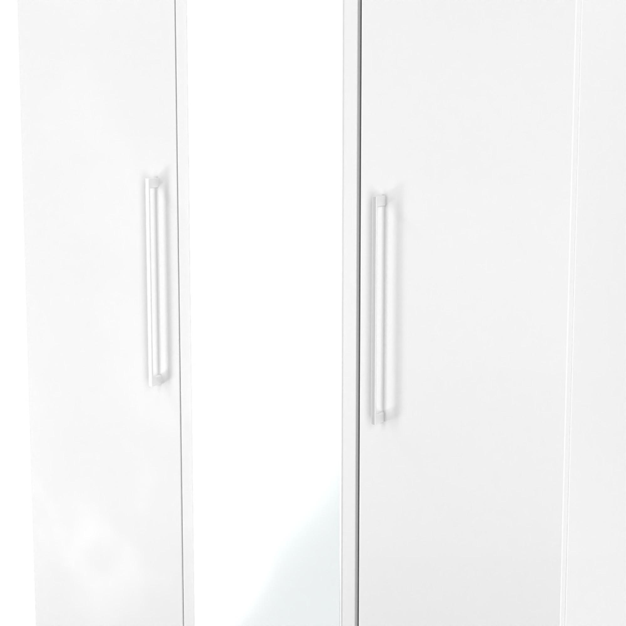 Worcester Wardrobe - 3 Door - 1 Mirror - Tall - Triple - White