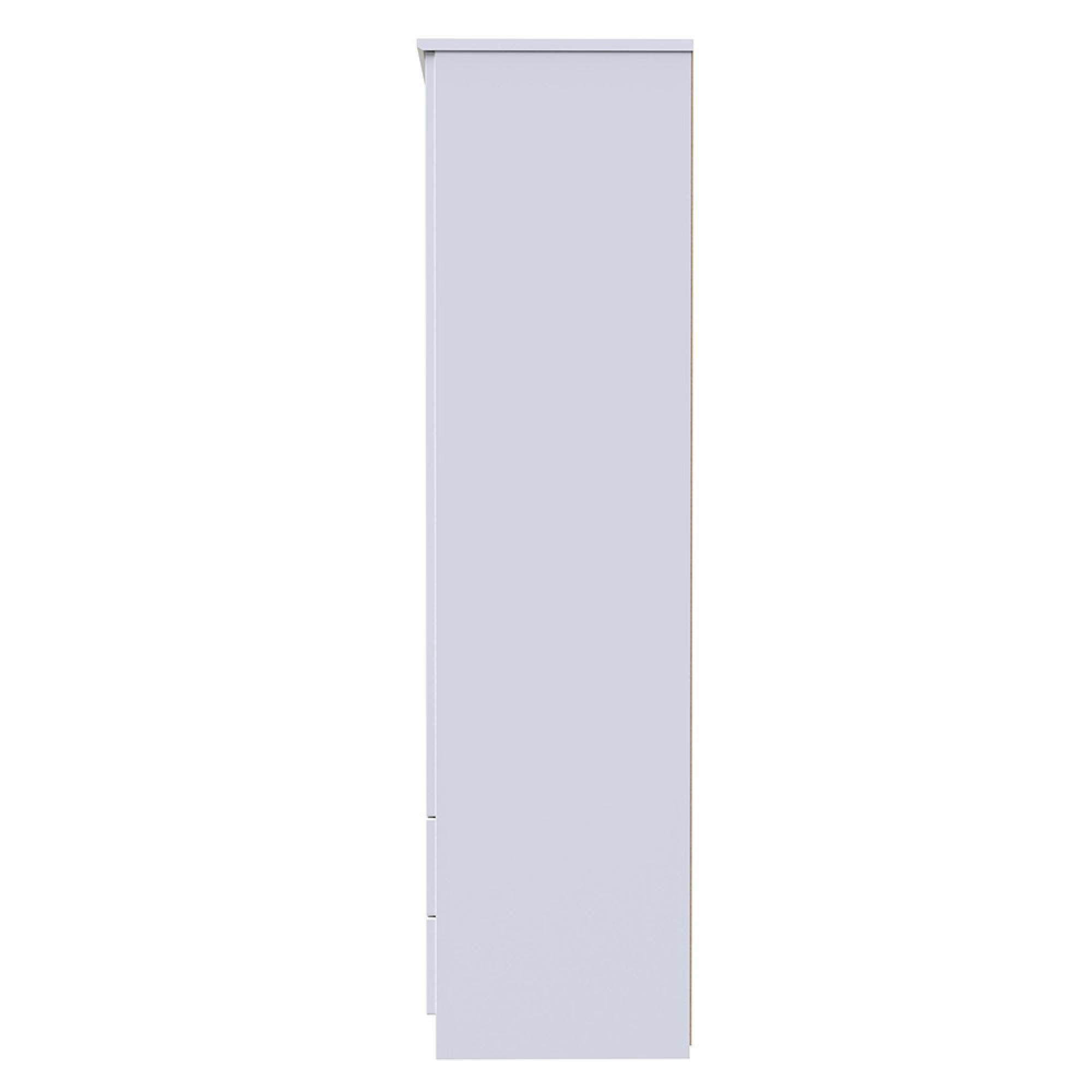 Camden Wardrobe - 2 Door - 2 Drawers - Tall - White Gloss