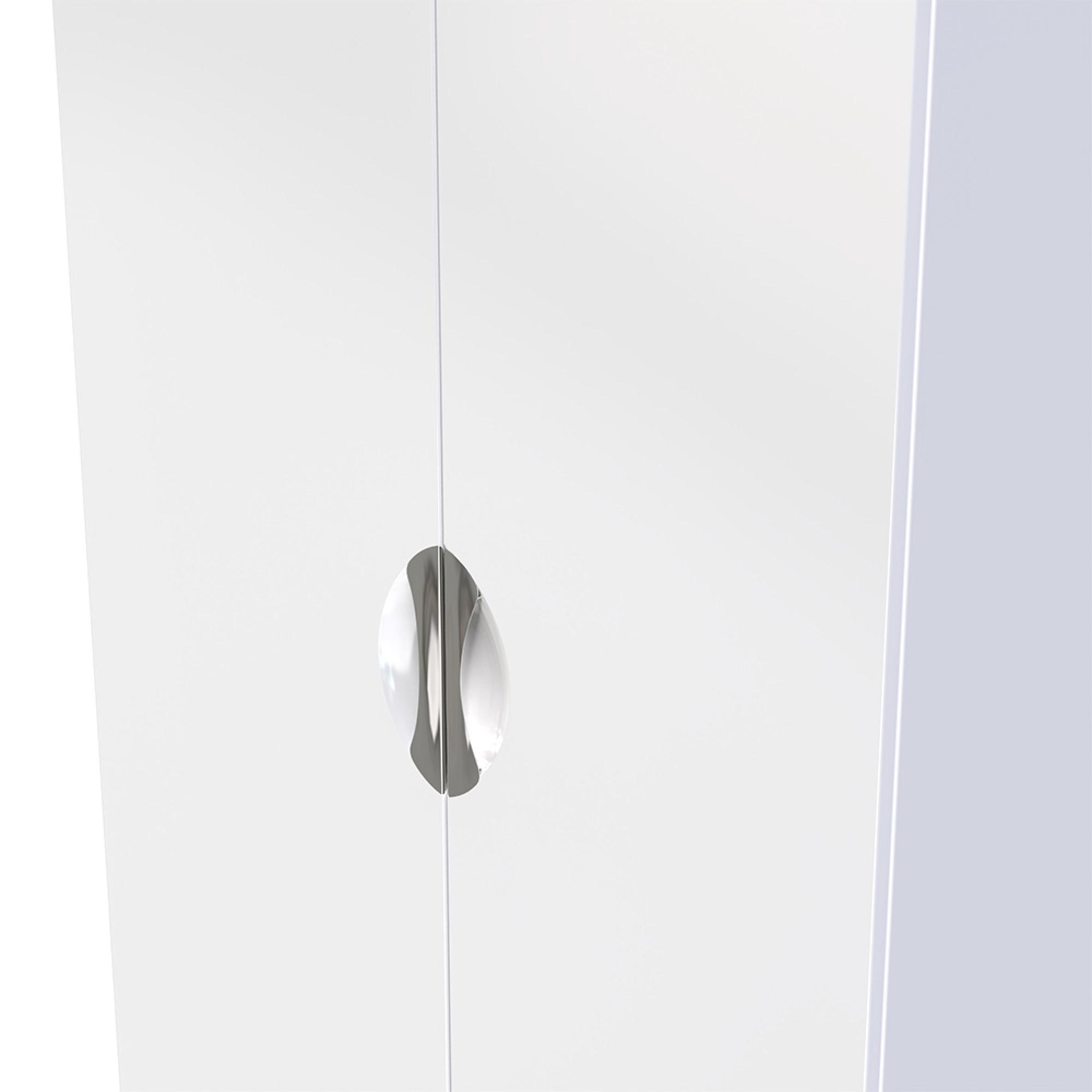Camden Wardrobe - 2 Door - 2 Drawers - Tall - White Gloss