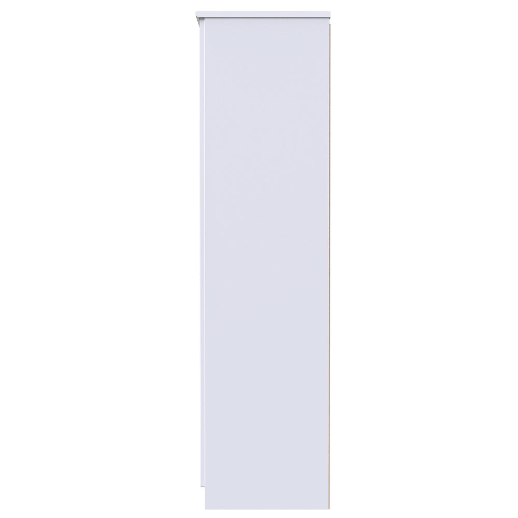 Camden Wardrobe - 2 Door - Plain Tall - White Gloss