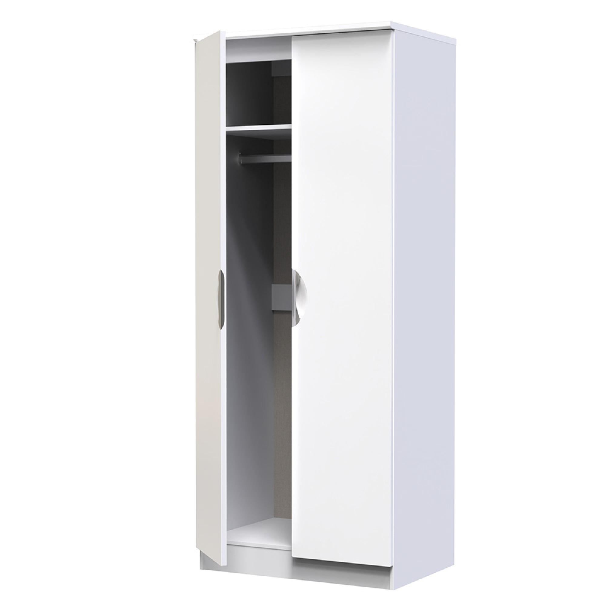 Camden Wardrobe - 2 Door - Plain - White Gloss