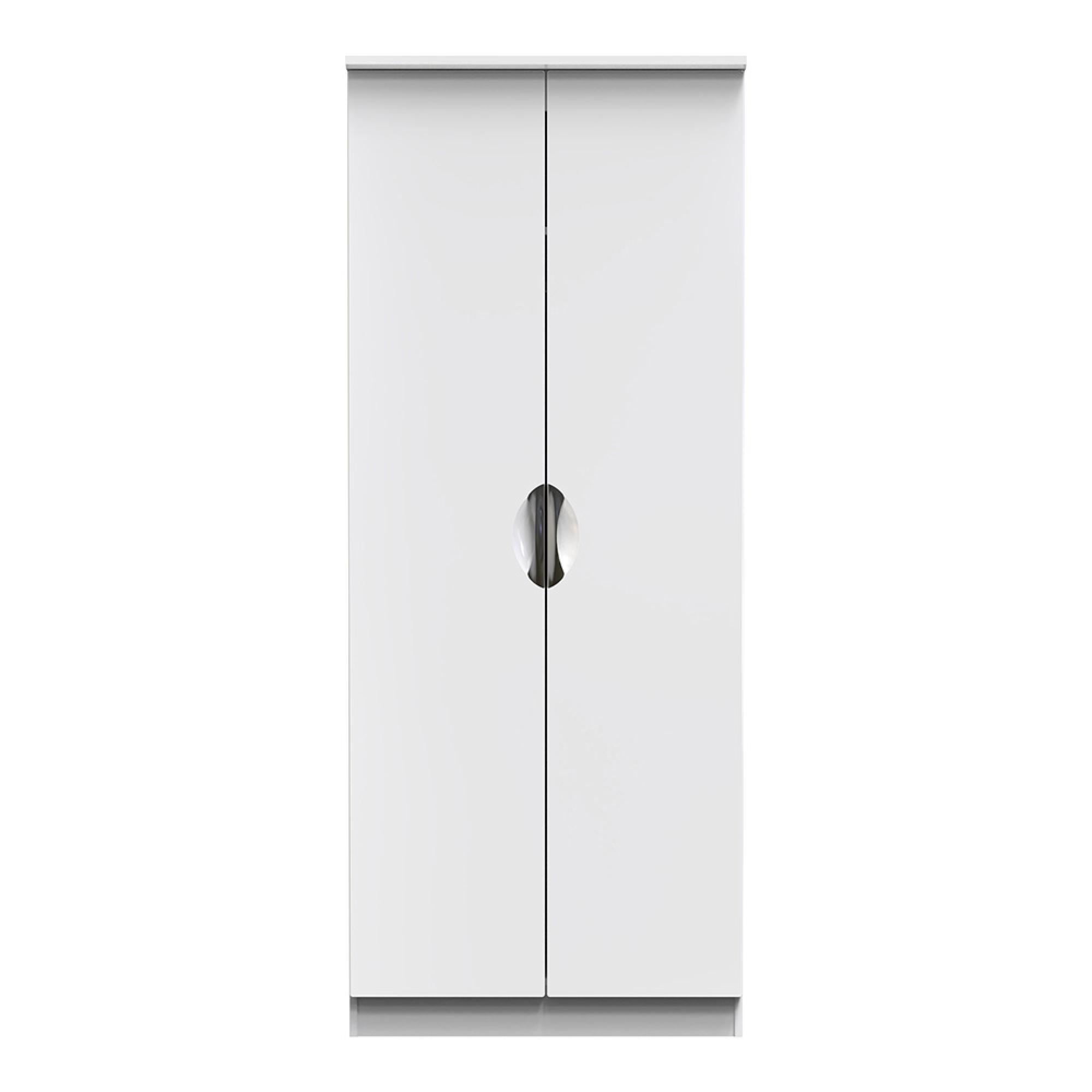 Camden Wardrobe - 2 Door - Plain - White Gloss