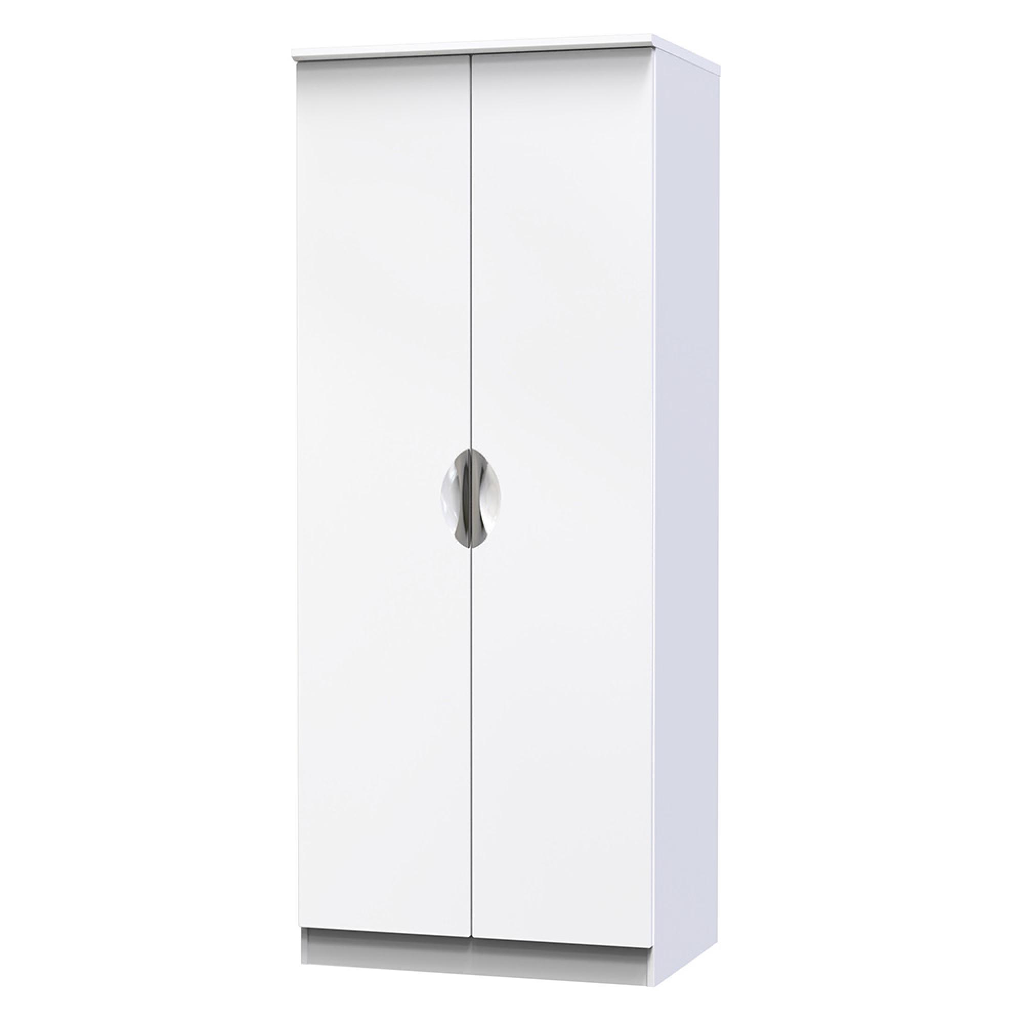 Camden Wardrobe - 2 Door - Plain - White Gloss