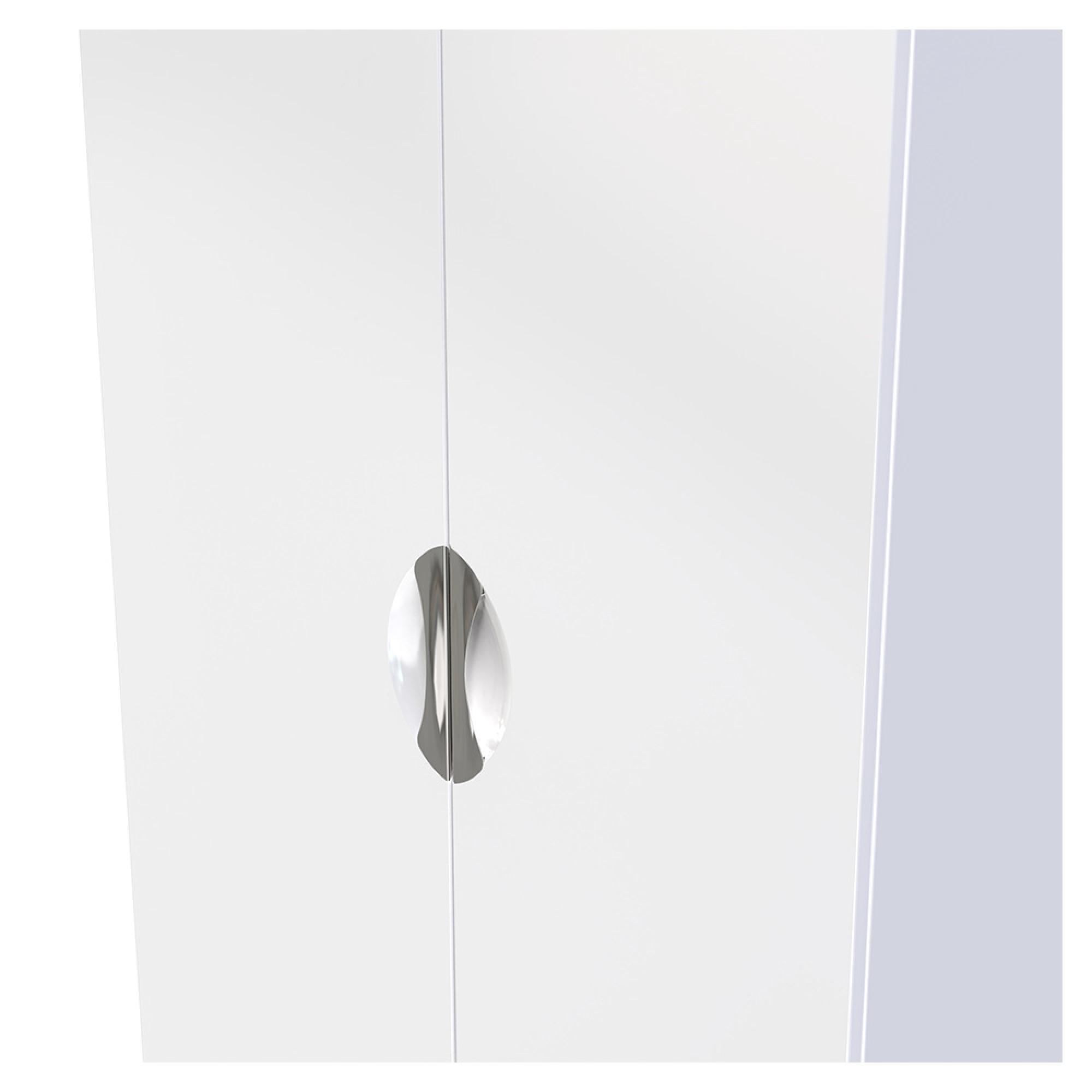 Camden Wardrobe - 2 Door with 2 Drawers - Double - White Gloss
