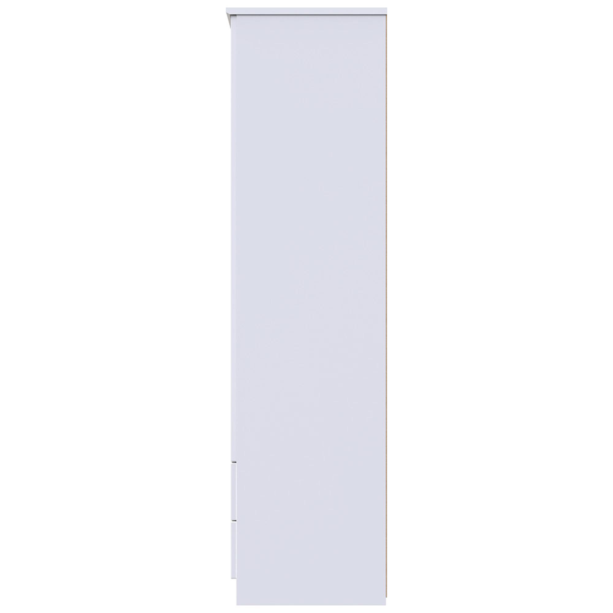Camden Wardrobe - 3 Door - 4 Drawers - Tall Triple - White Gloss