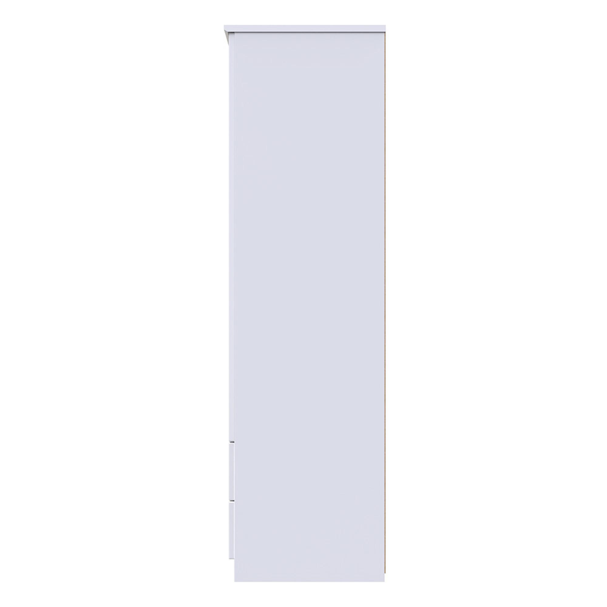 Camden Wardrobe - 3 Door - Combi with 1 Mirror - White Gloss