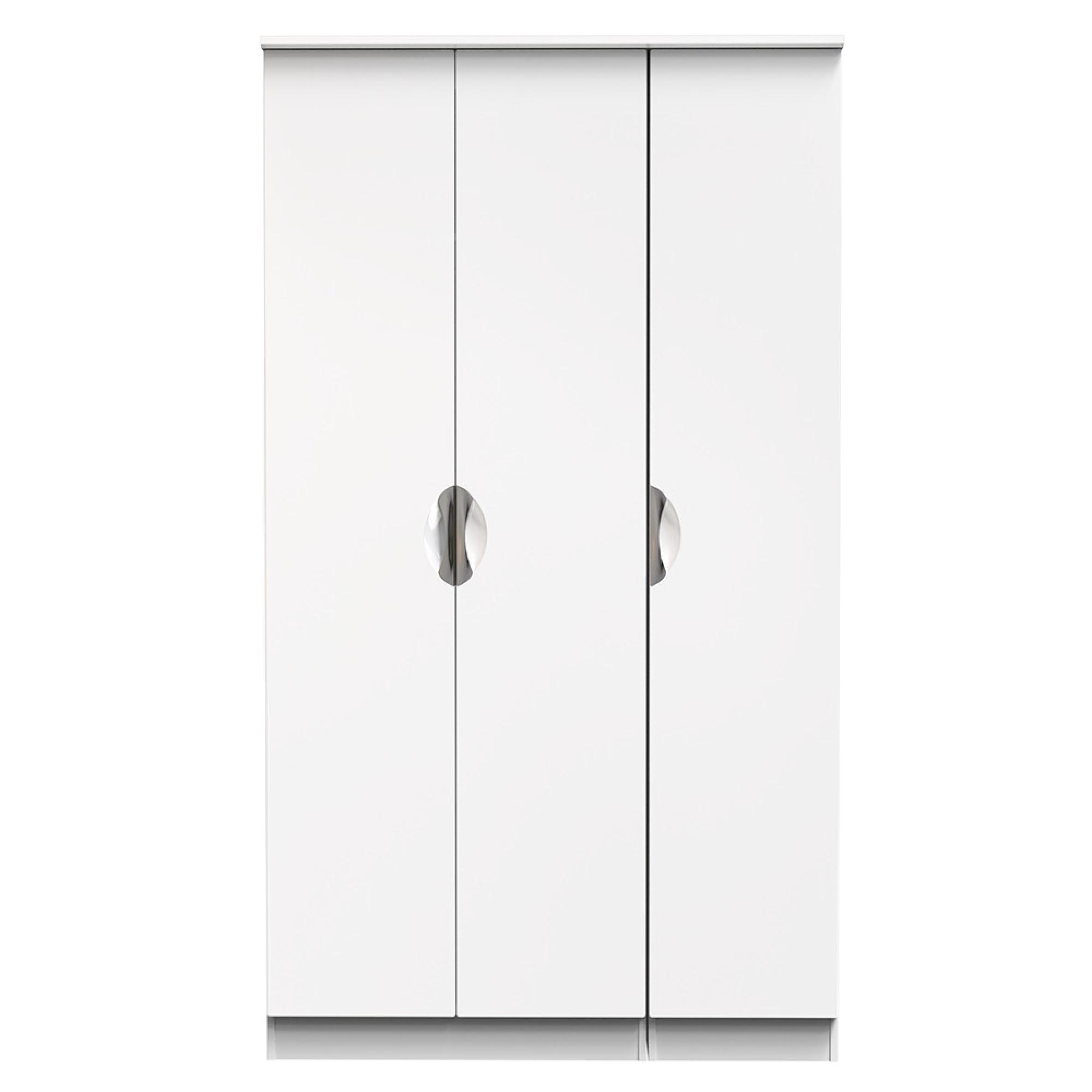 Camden Wardrobe - 3 Door - Tall Triple - White Gloss