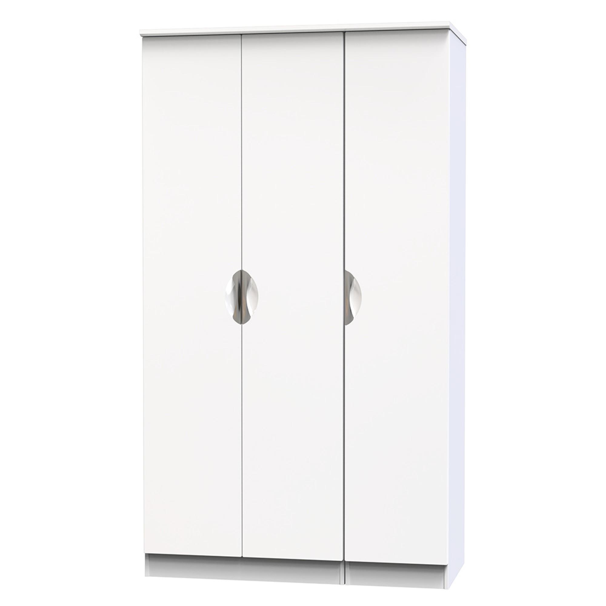 Camden Wardrobe - 3 Door - Tall Triple - White Gloss
