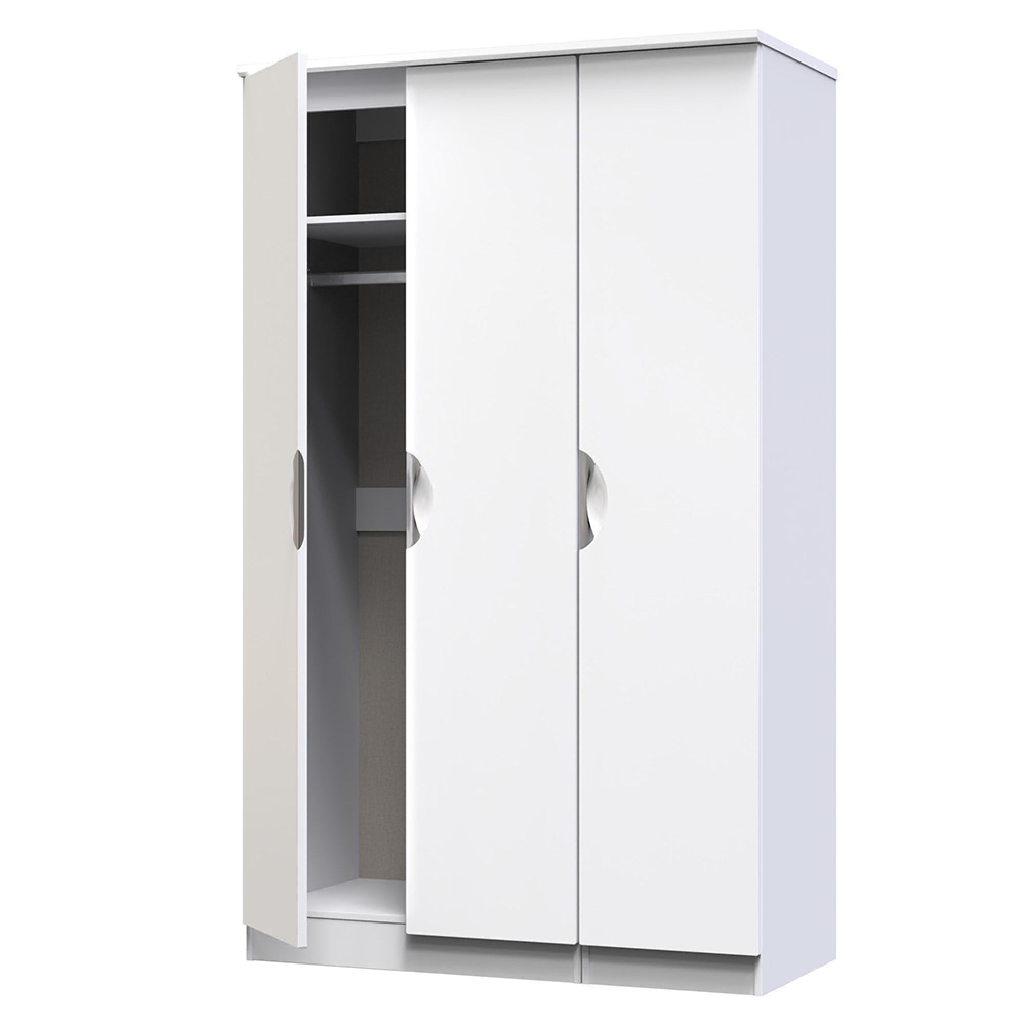 Camden Wardrobe - 3 Door - Triple - White Gloss