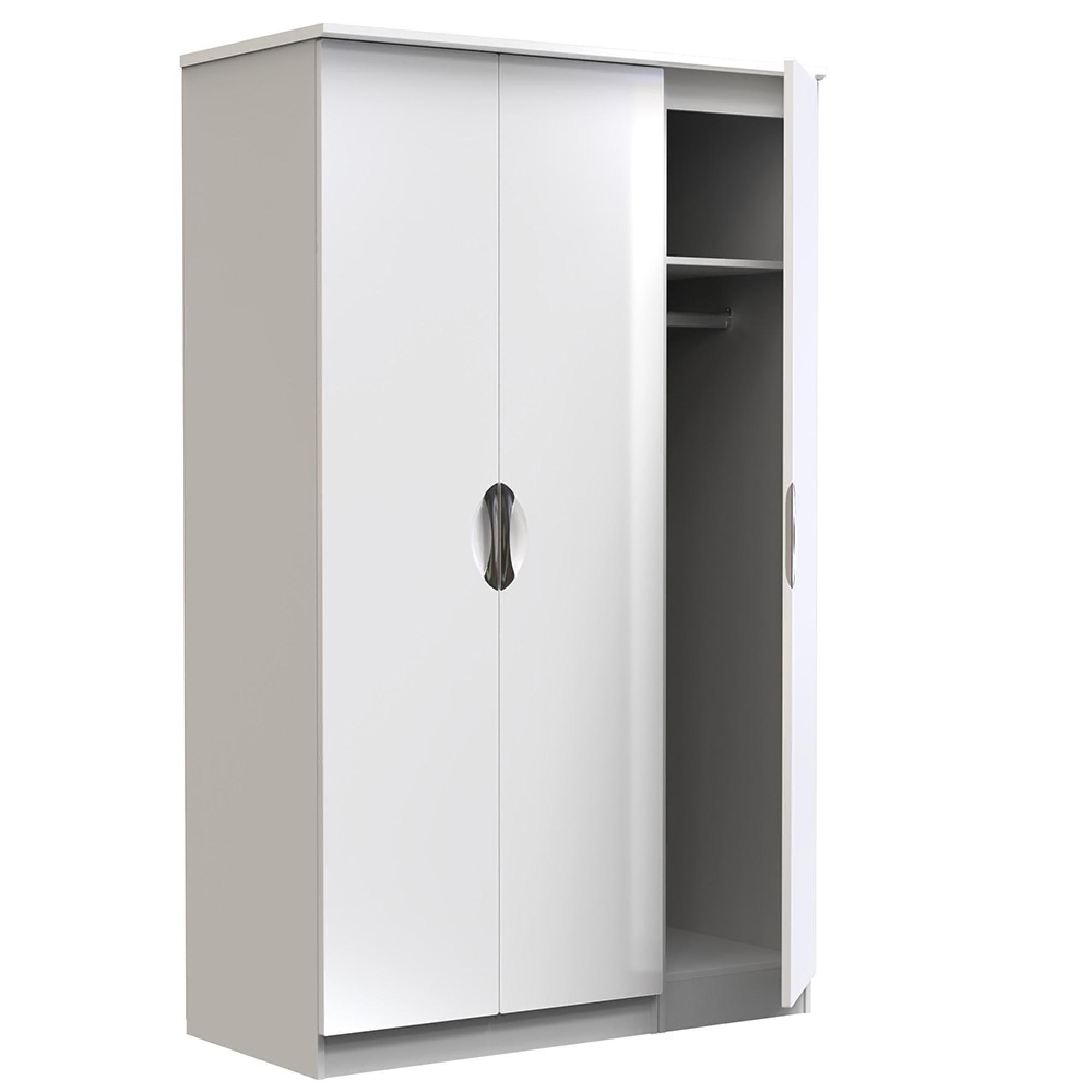 Camden Wardrobe - 3 Door - Triple - White Gloss