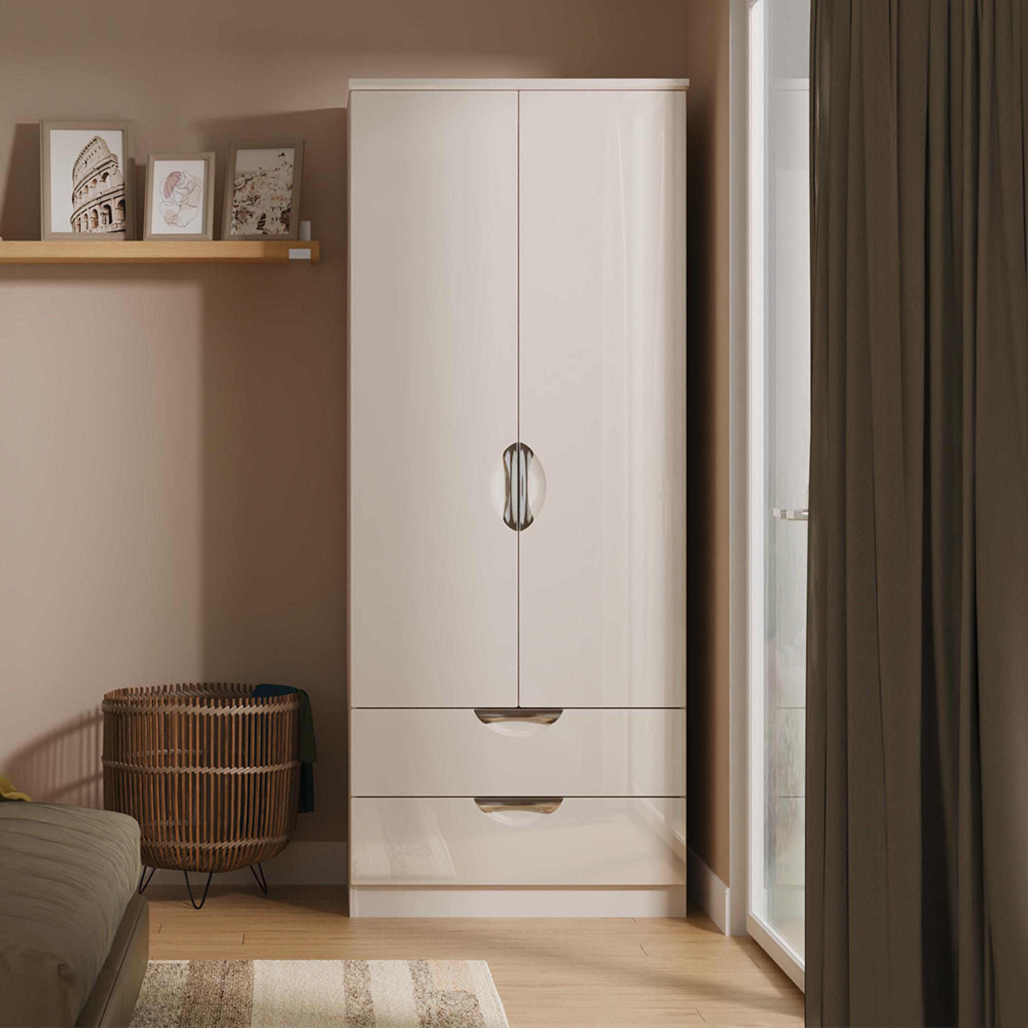 Camden Wardrobe - 2 Door - 2 Drawers - Double - Cashmere