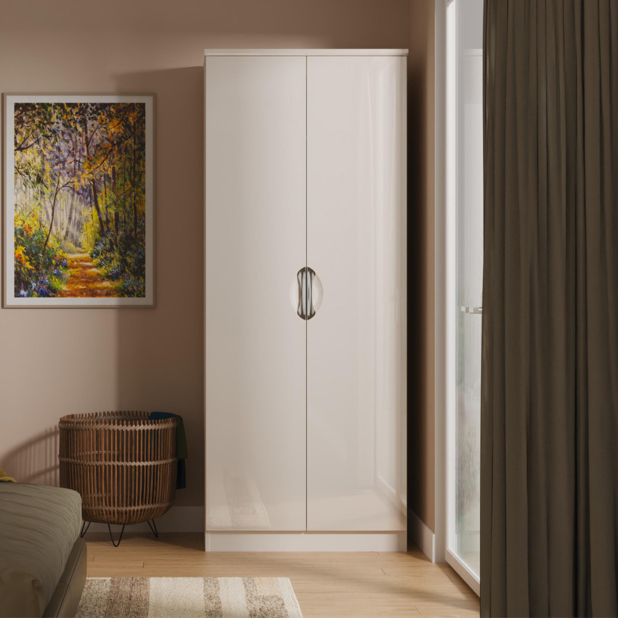 Camden Wardrobe - 2 Door - Plain - Cashmere
