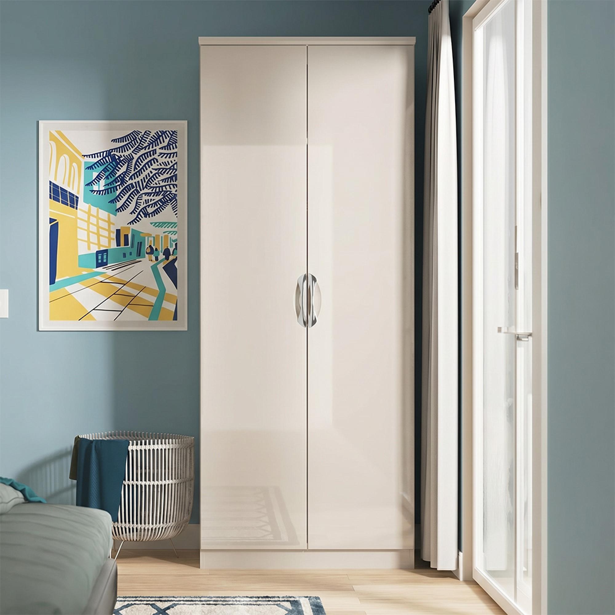 Camden Wardrobe - 2 Door - Plain Tall - Cashmere