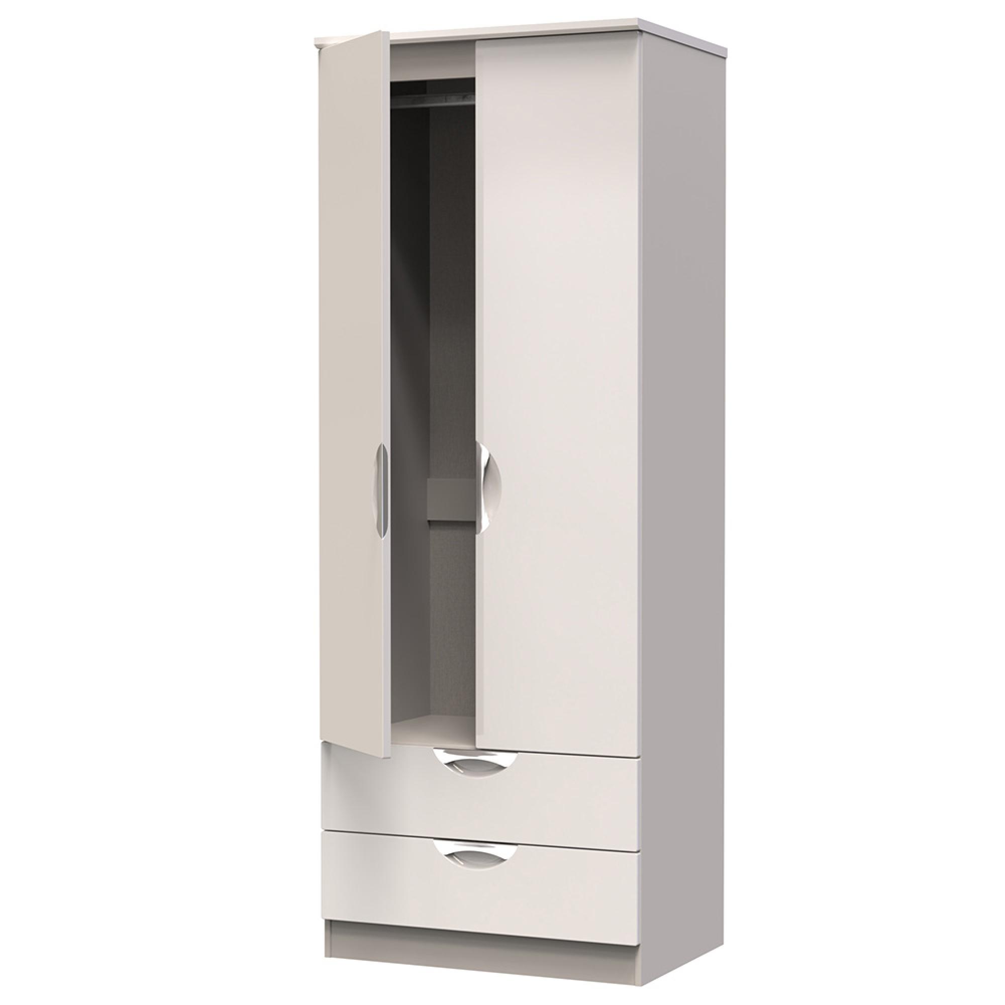 Camden Wardrobe - 2 Door - 2 Drawers - Double - Cashmere
