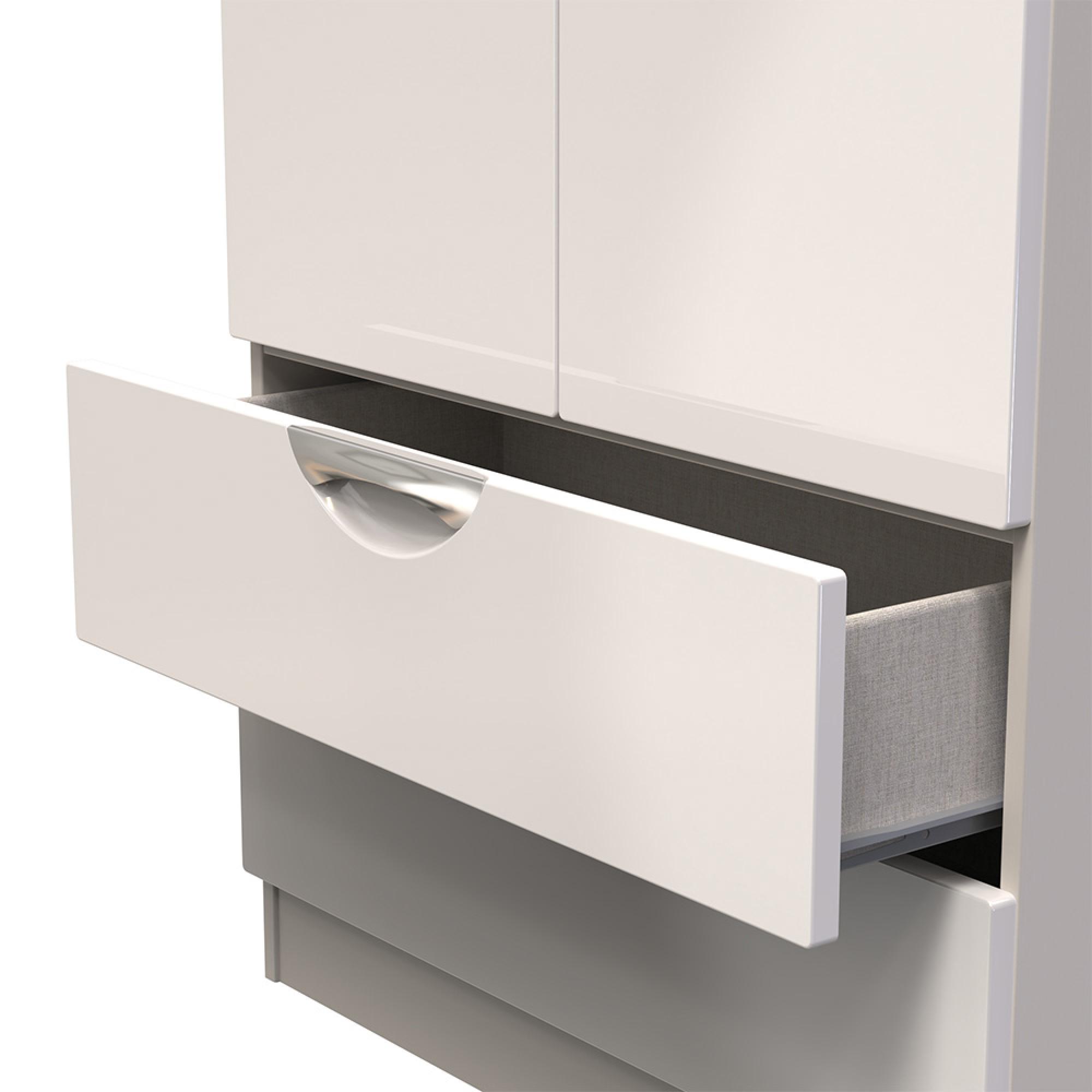 Camden Wardrobe - 2 Door - 2 Drawers - Double - Cashmere