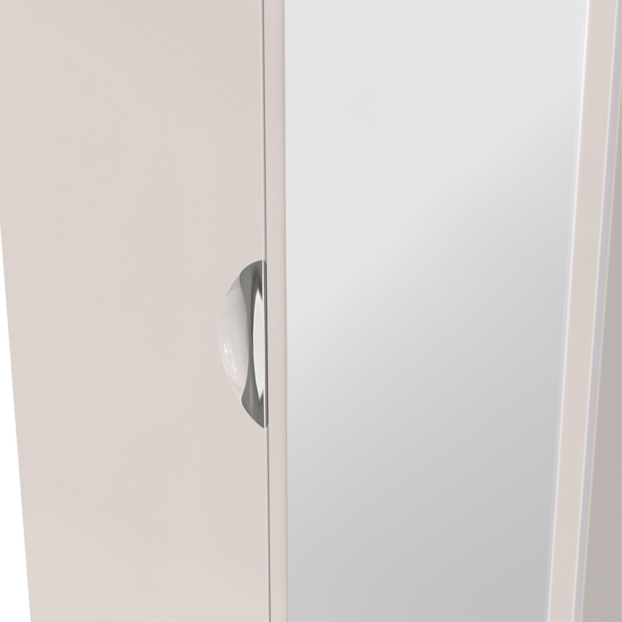 Camden Wardrobe - 2 Door - Tall with 1 Mirror - Cashmere