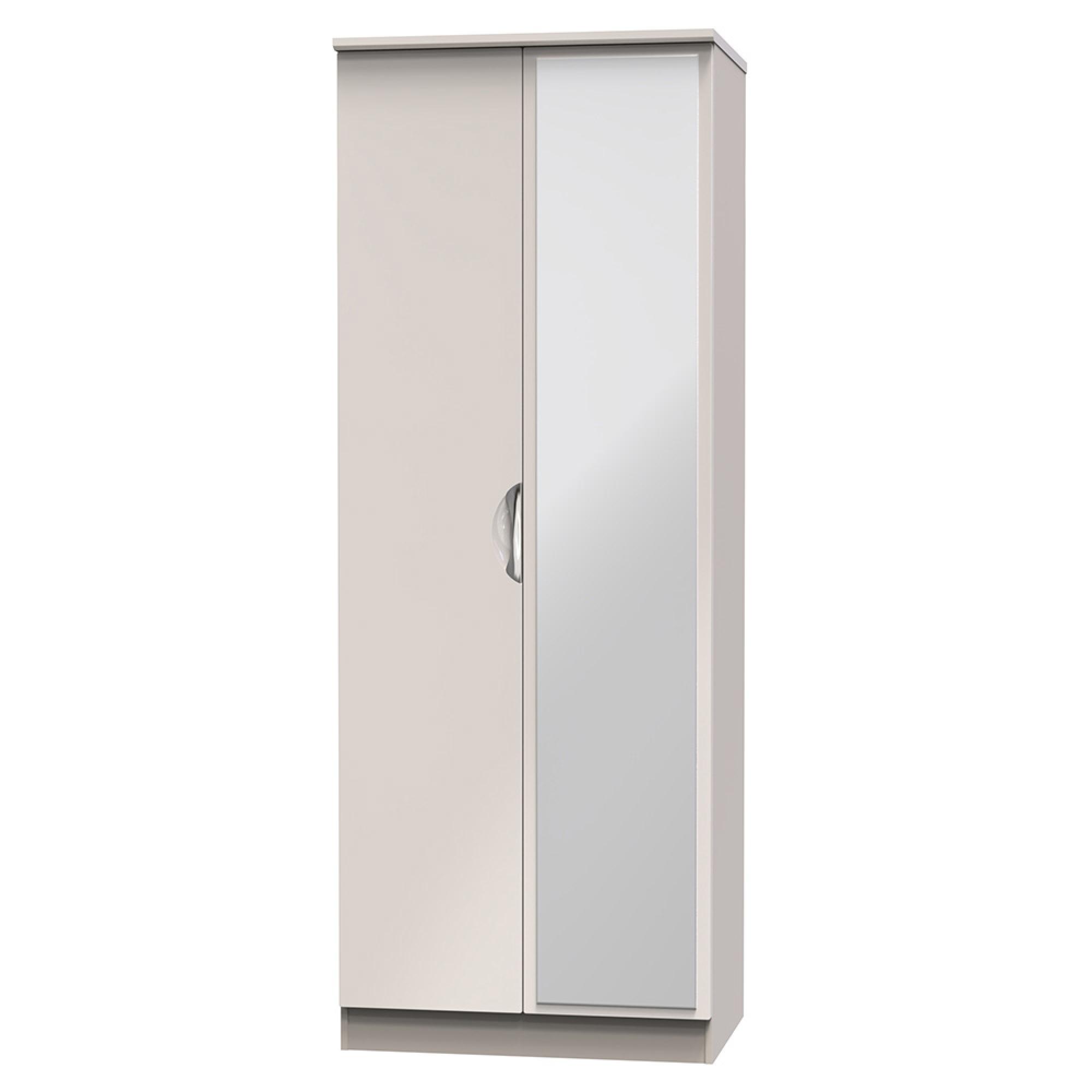 Camden Wardrobe - 2 Door with 1 Mirror - Cashmere