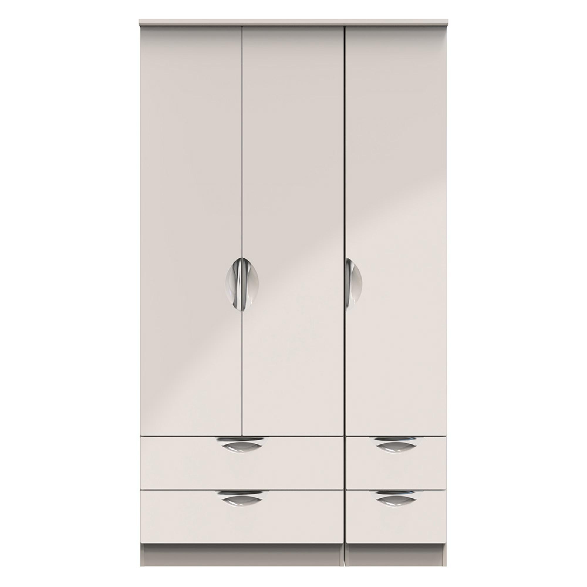 Camden Wardrobe - 3 Door - 4 Drawers - Tall Triple - Cashmere