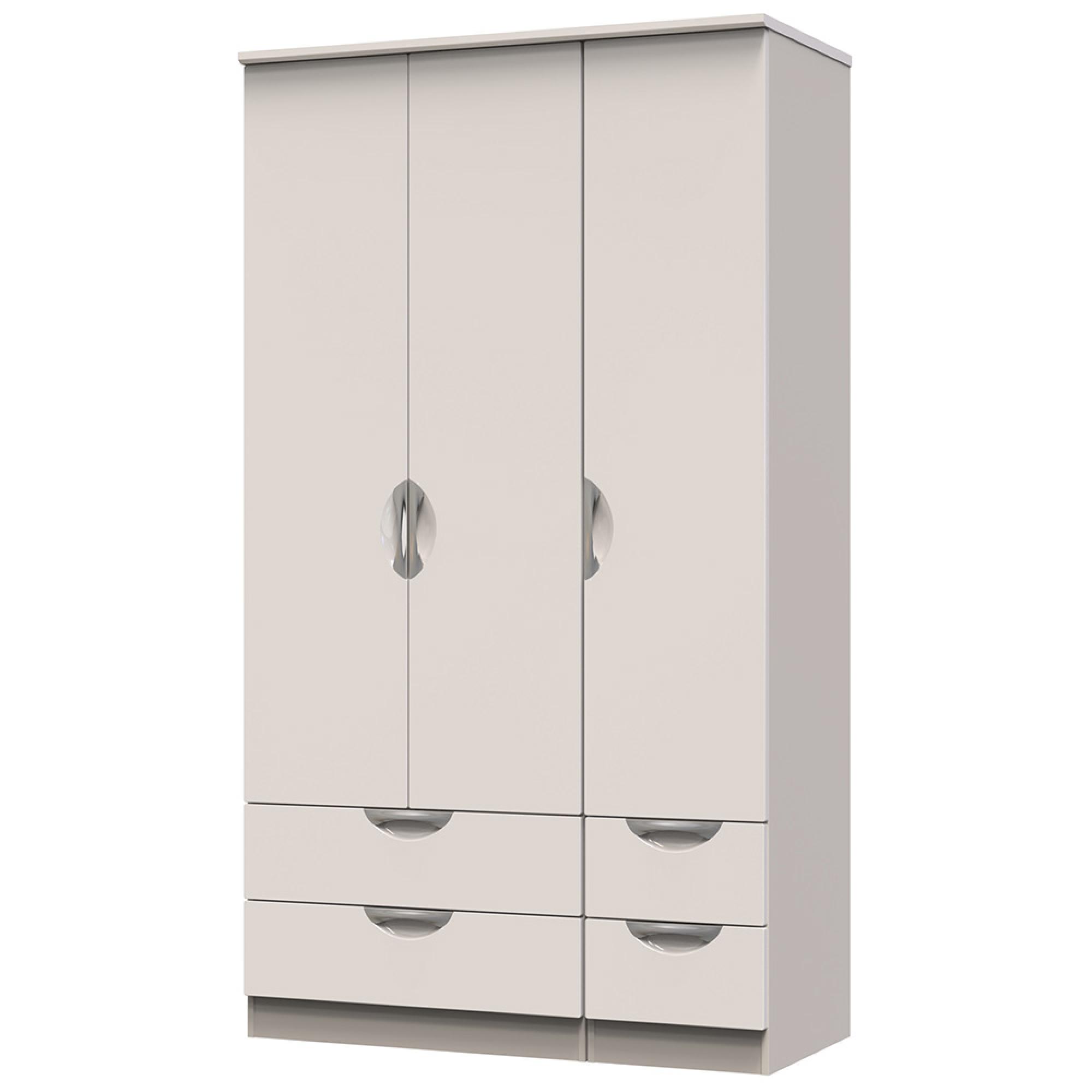 Camden Wardrobe - 3 Door - 4 Drawers - Tall Triple - Cashmere