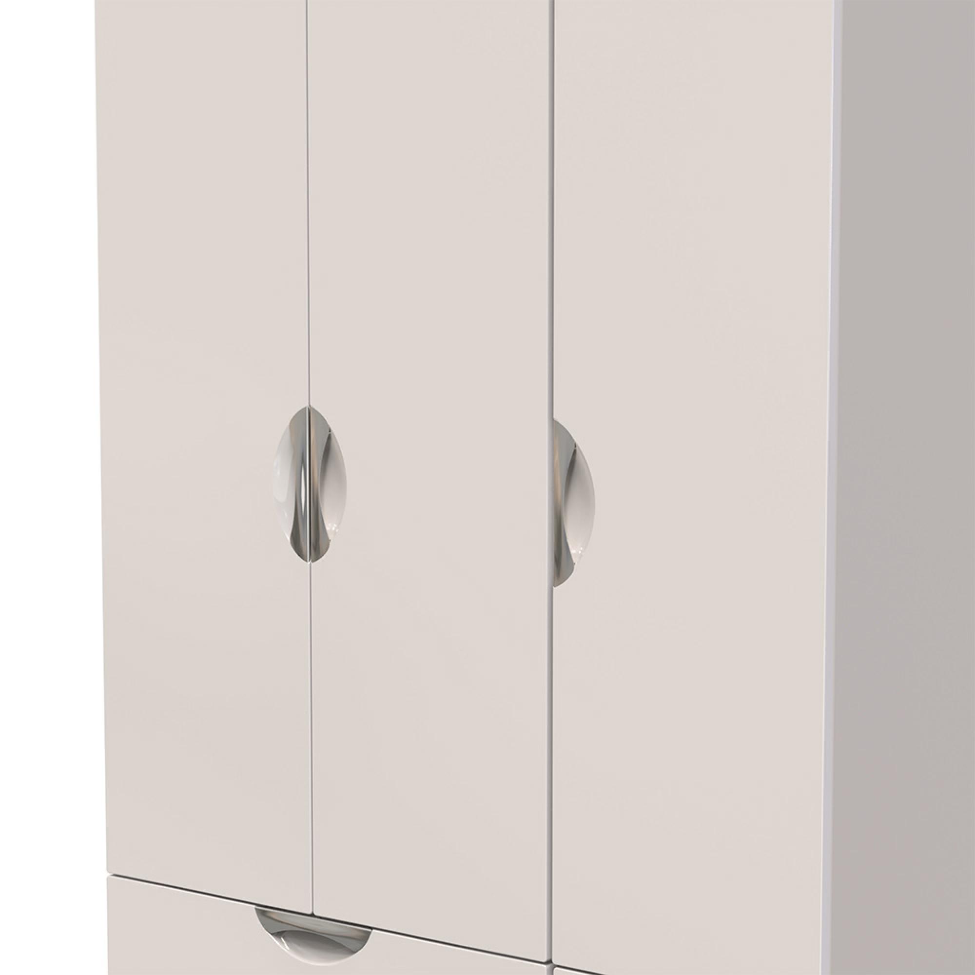 Camden Wardrobe - 3 Door - 4 Drawers - Tall Triple - Cashmere