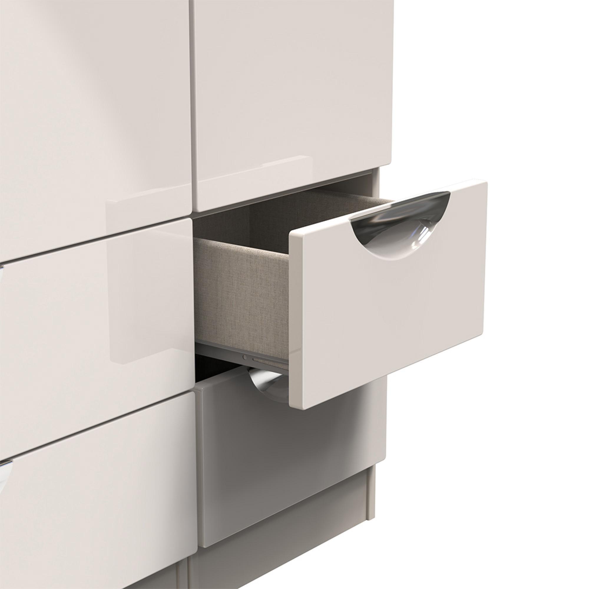 Camden Wardrobe - 3 Door - 4 Drawers - Tall Triple - Cashmere