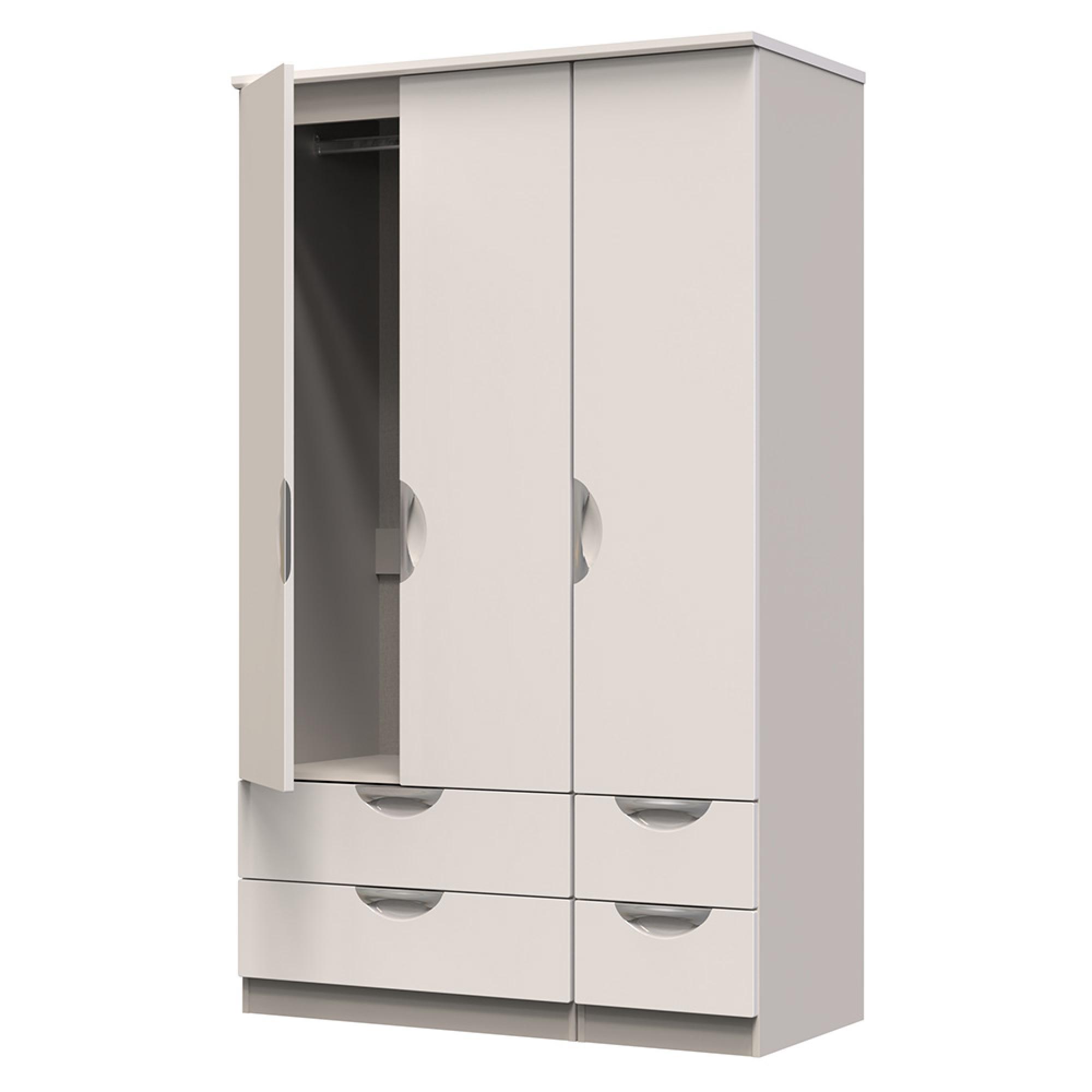 Camden Wardrobe - 3 Door - 4 Drawers - Triple - Cashmere