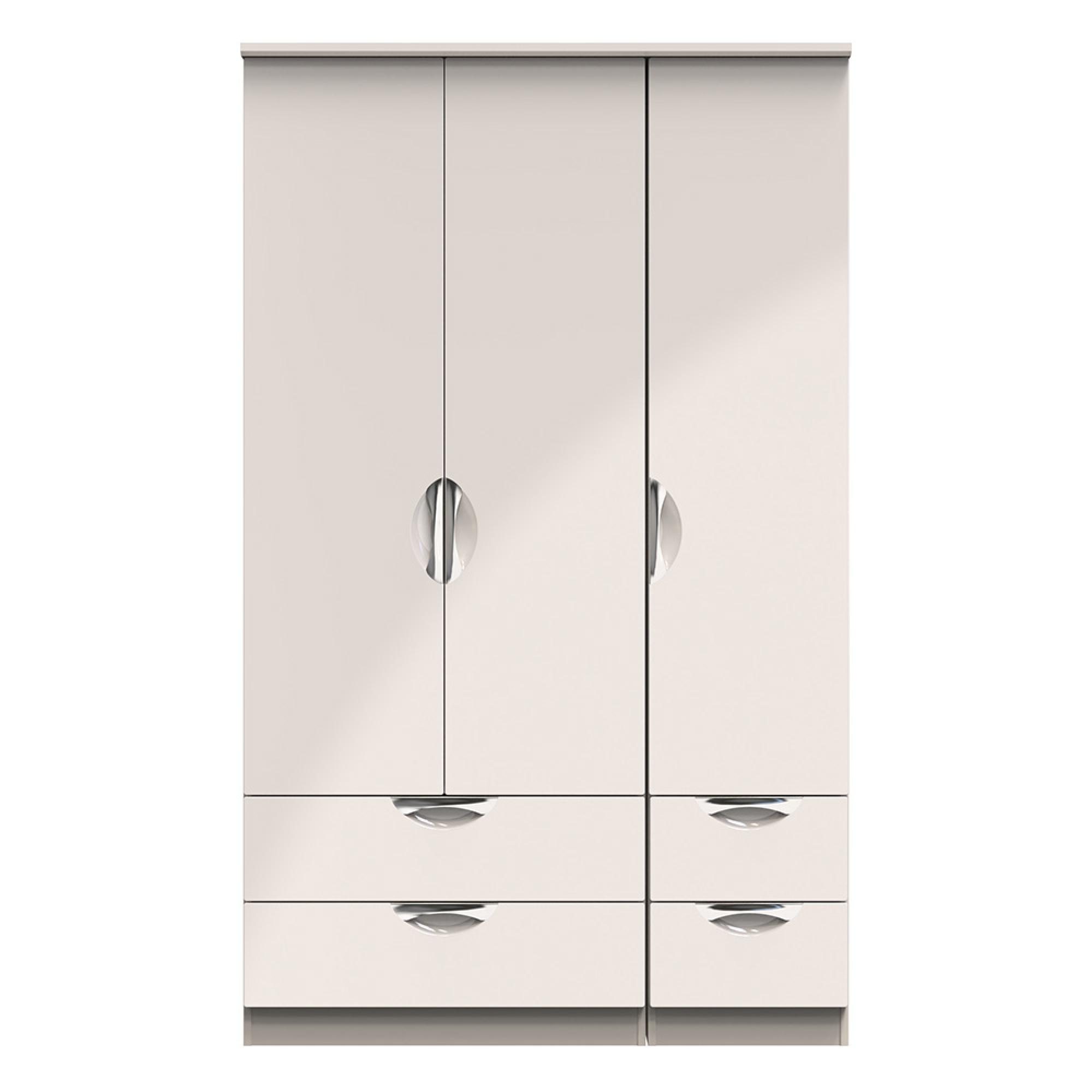 Camden Wardrobe - 3 Door - 4 Drawers - Triple - Cashmere