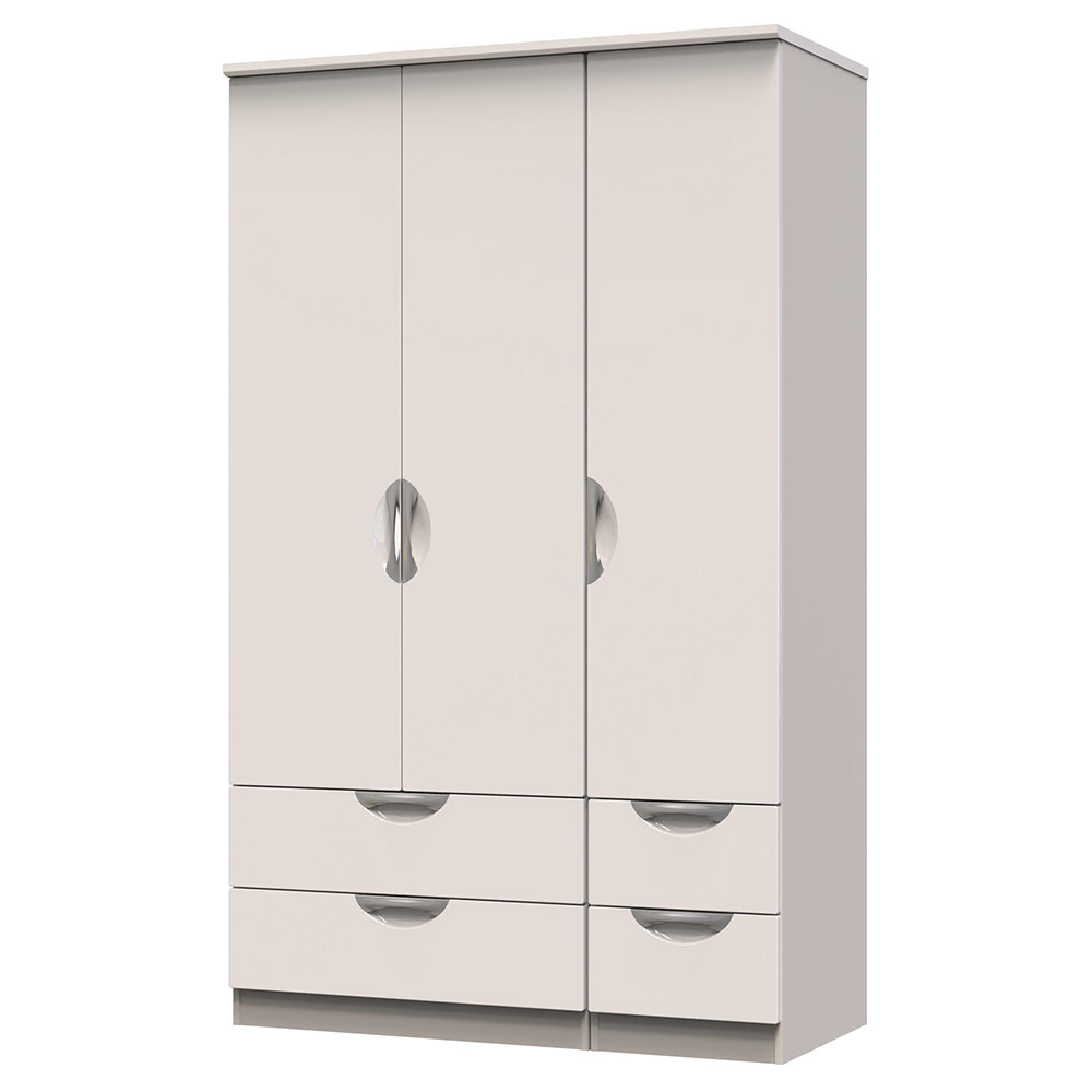 Camden Wardrobe - 3 Door - 4 Drawers - Triple - Cashmere