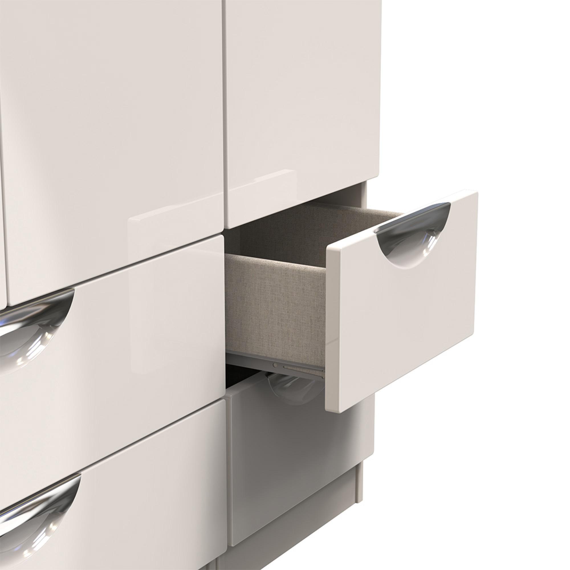 Camden Wardrobe - 3 Door - 4 Drawers - Triple - Cashmere