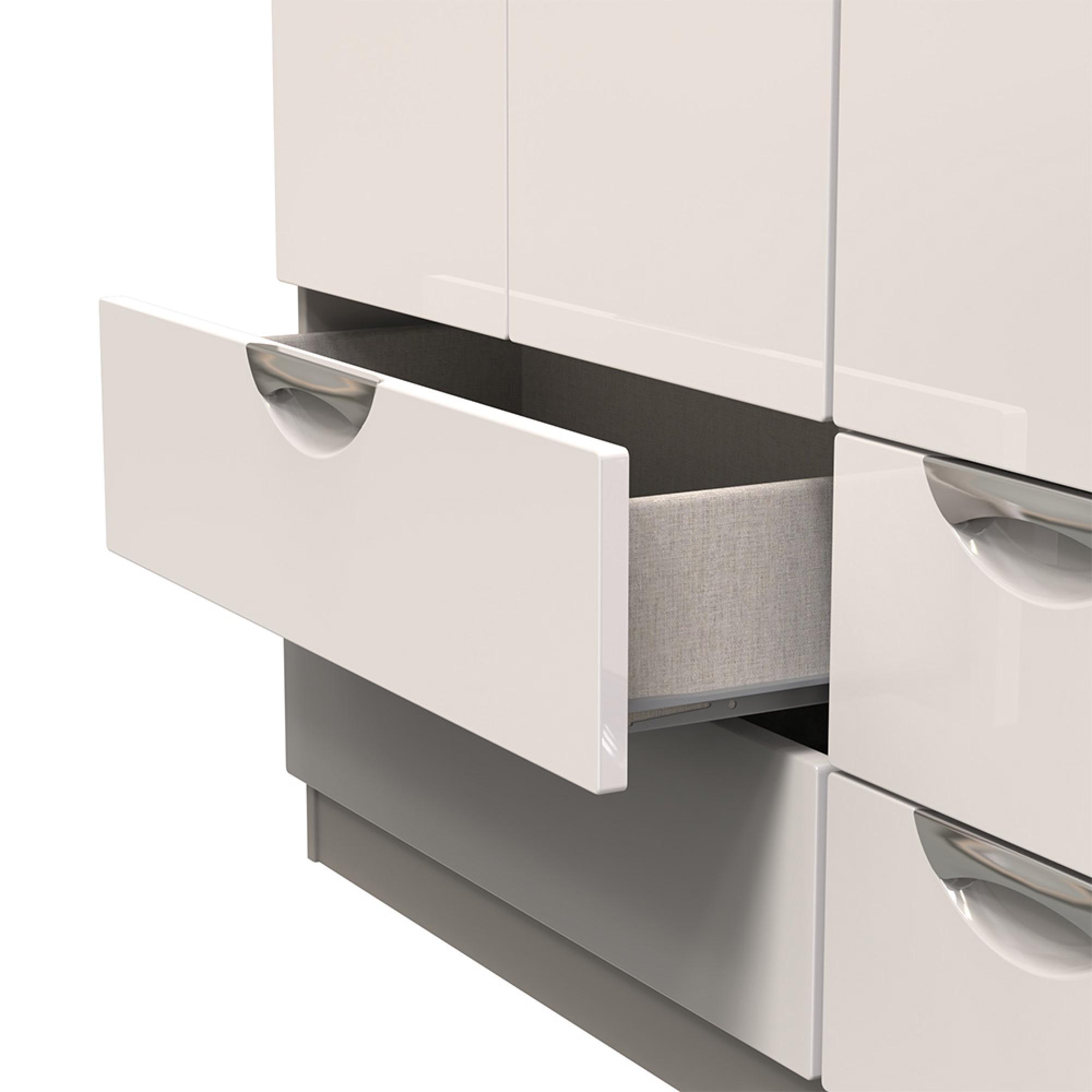 Camden Wardrobe - 3 Door - 4 Drawers - Triple - Cashmere