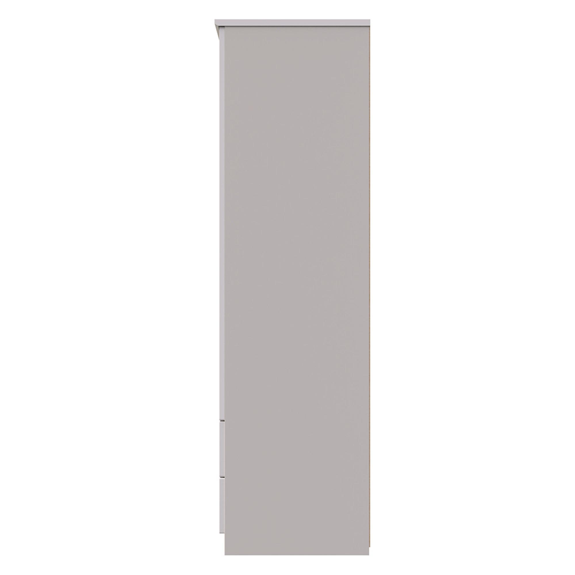 Camden Wardrobe - 3 Door - Combi with 1 Mirror - RHF 2 Drawers - Cashmere