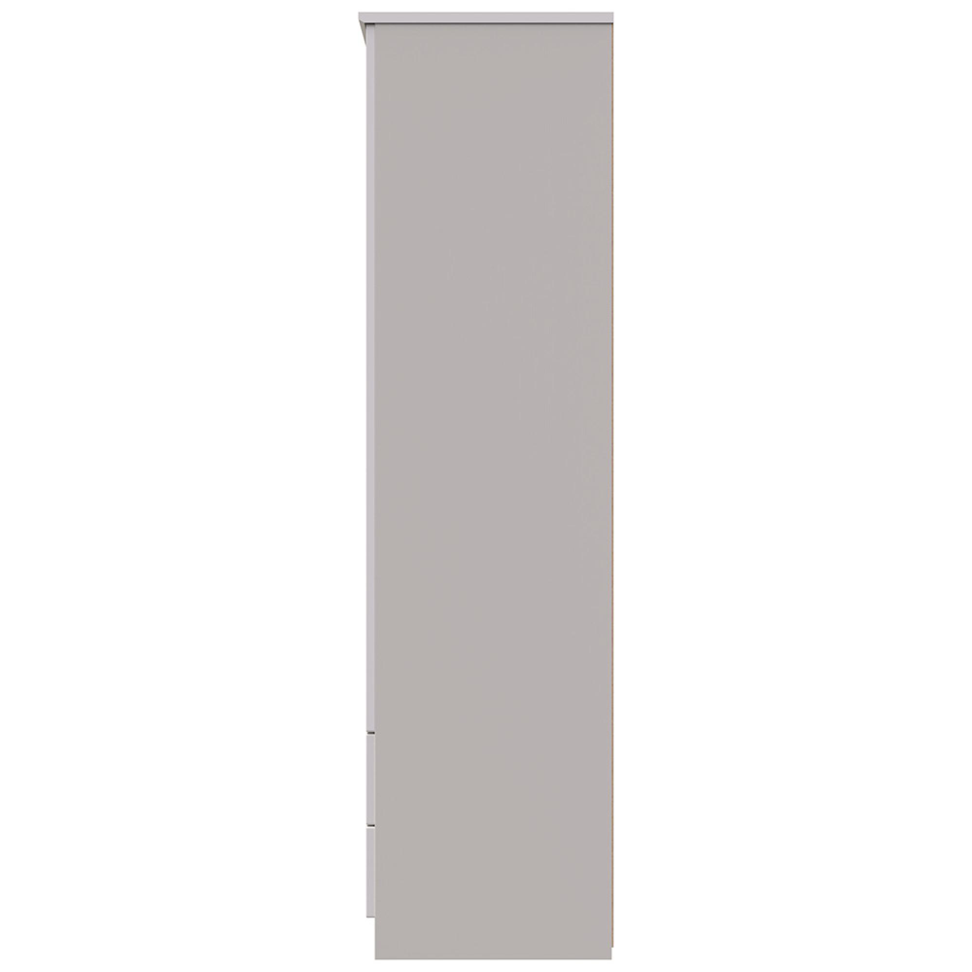 Camden Wardrobe - 3 Door - Tall Combi with 1 Mirror - Cashmere